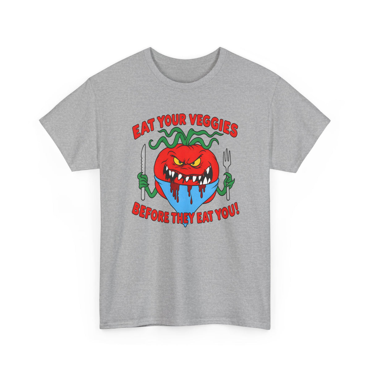 1990s eat your veggies before they eat you reproduction tshirt