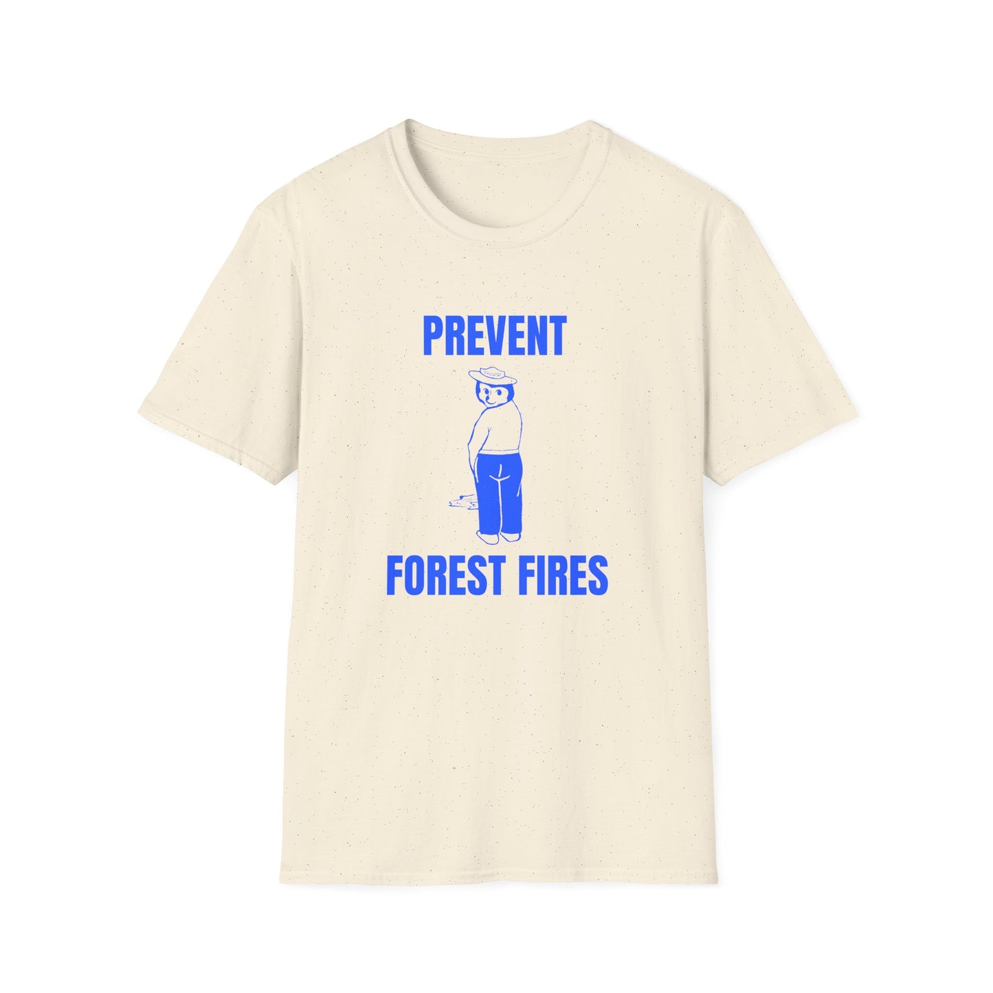 smokey the bear parody 1970s vintage design reproduction blue tshirt