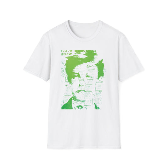 ray johnson arthur rimbaud art in green tshirt