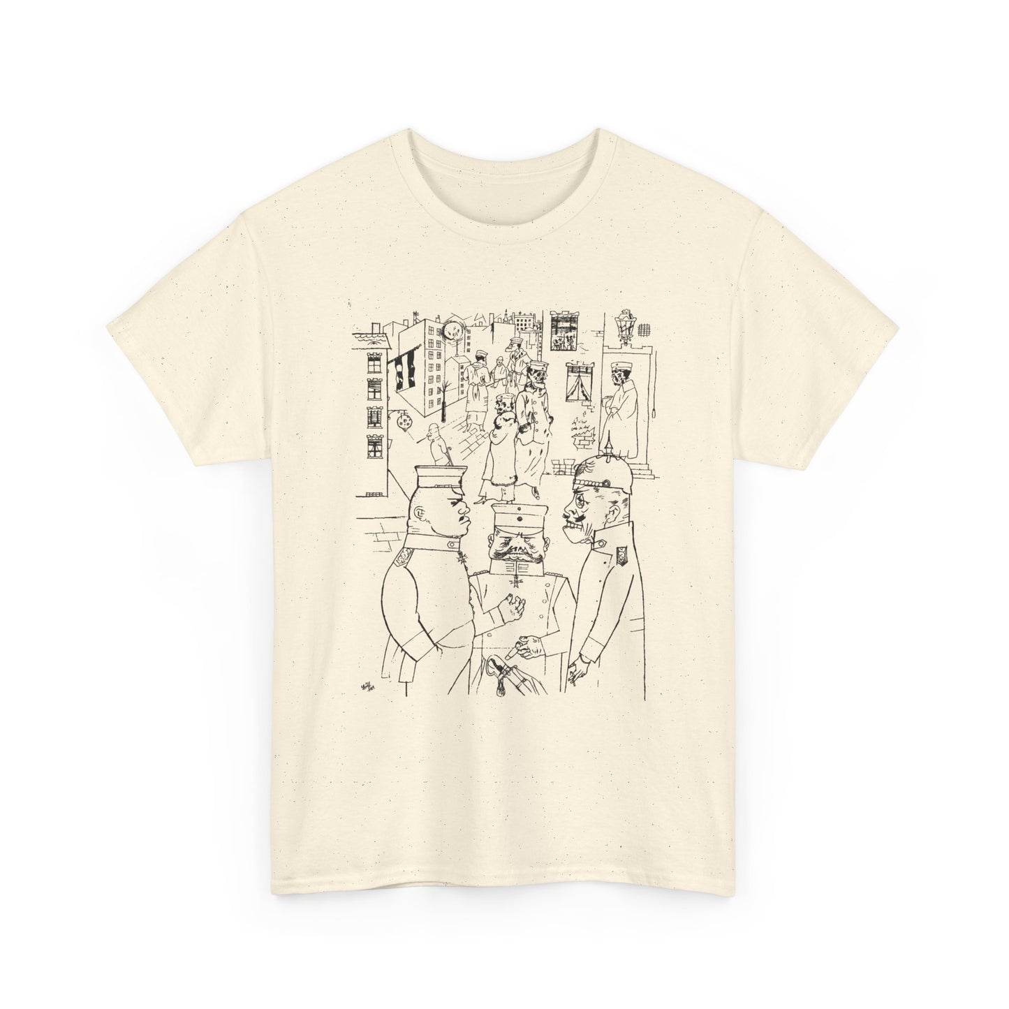 1919 george grosz lithograph "the pimps of death" tshirt