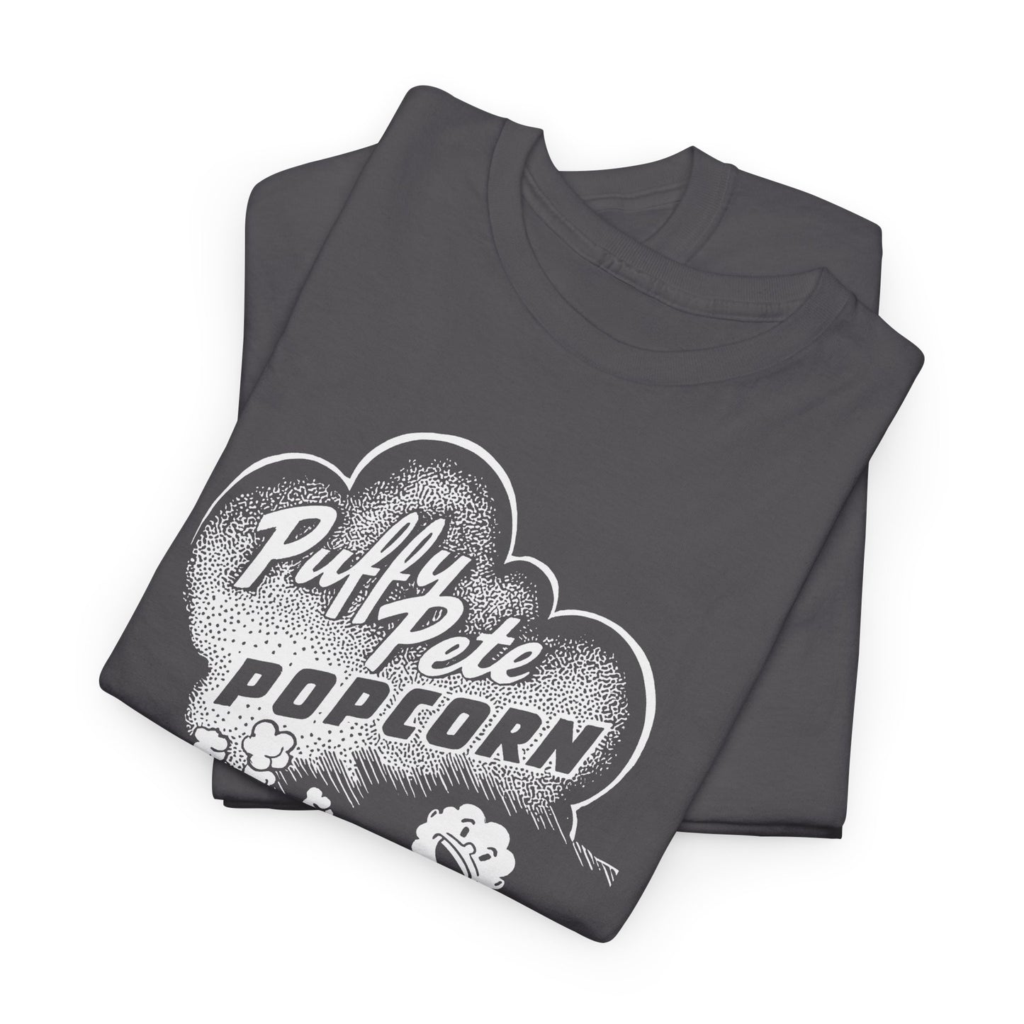 vintage puffy pete popcorn box logo tshirt