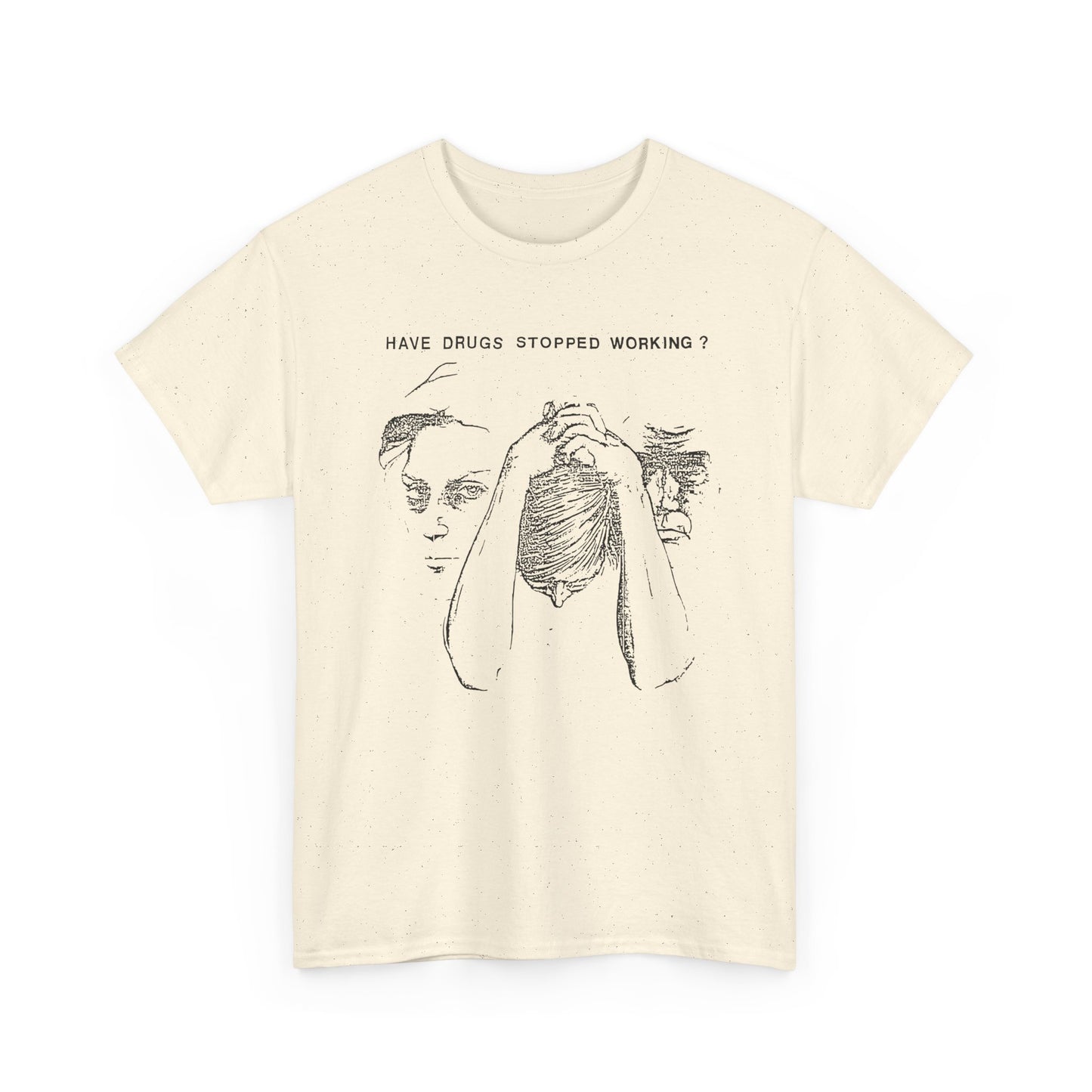 vintage drug pamphlet graphic have drugs stopped working tshirt