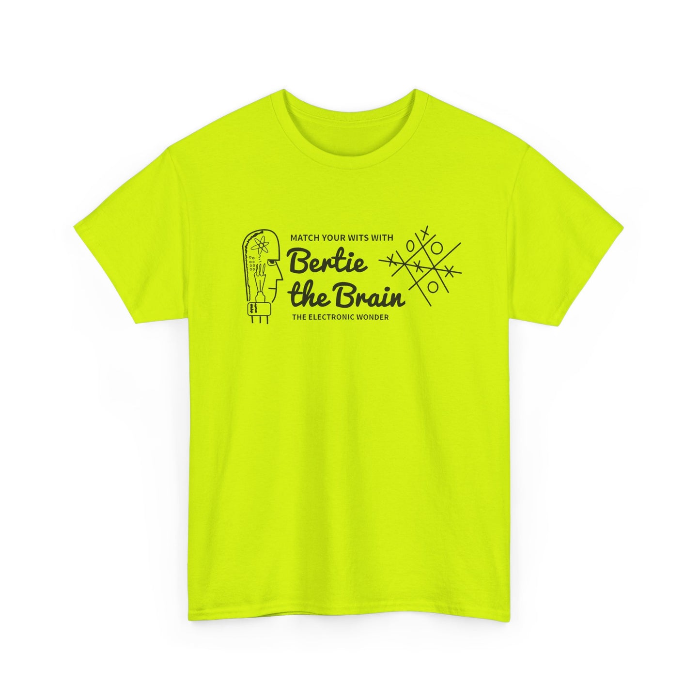 bertie the brain 1950 video game tshirt