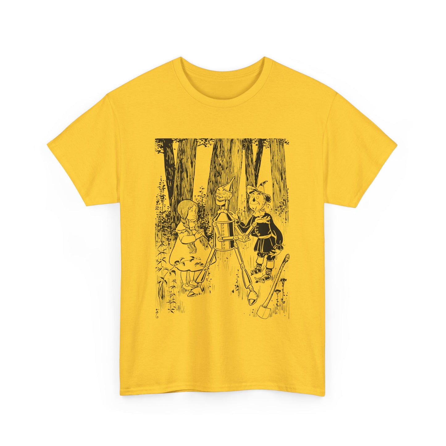 1900 w.w denslow's illustration for the wonderful wizard of oz dorothy and friends in forest tshirt