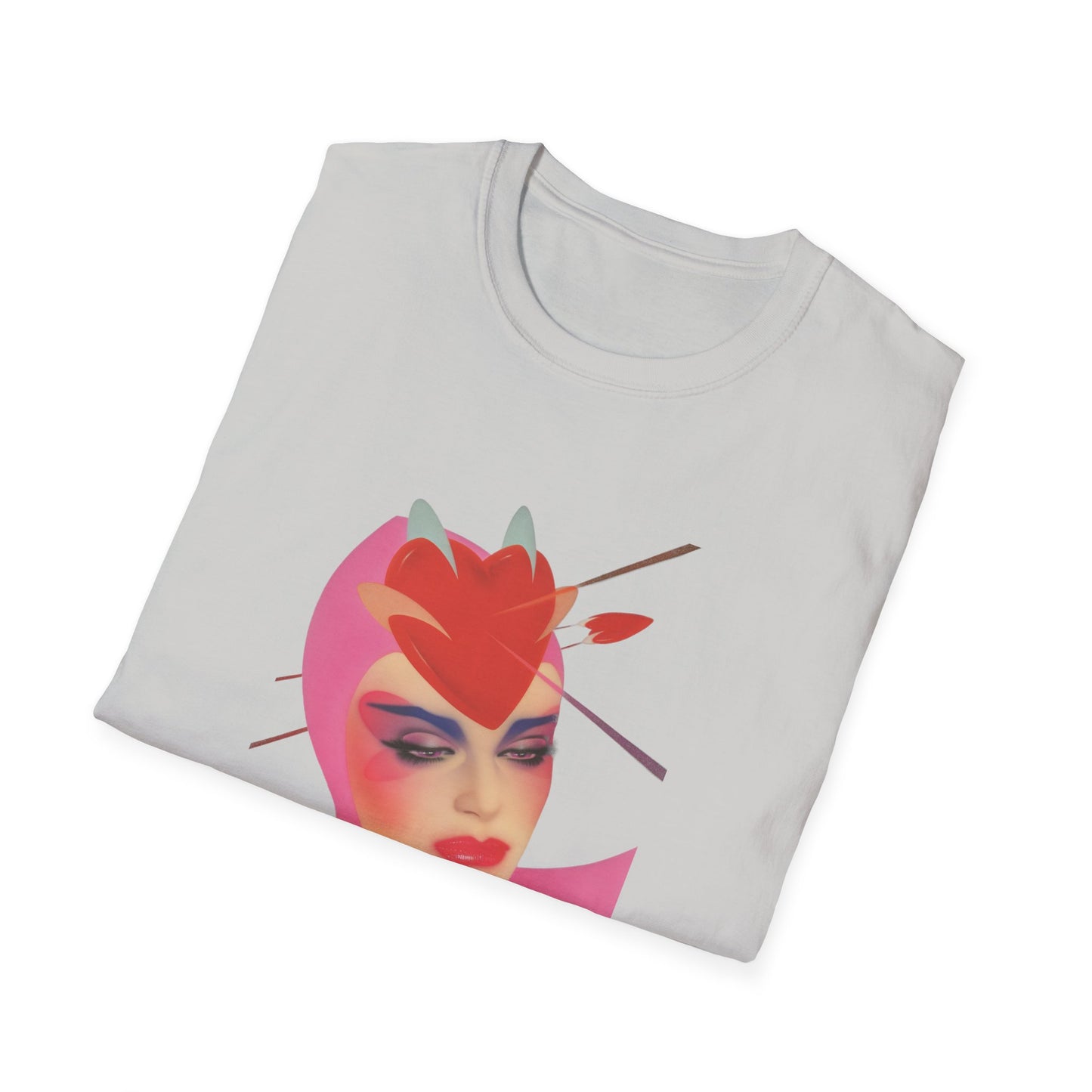 1980 pater sato illustration space hearts tshirt