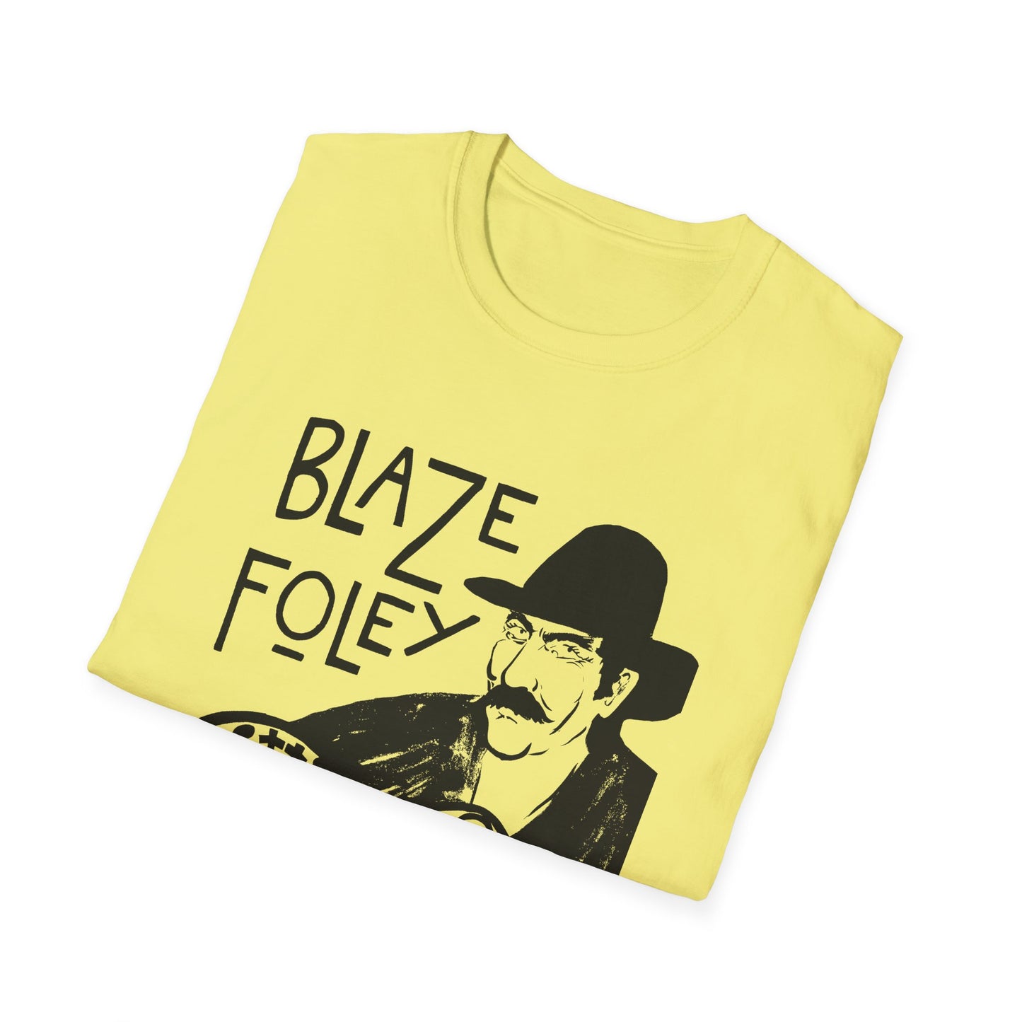 blaze foley sittin' by the road black stencil fan art tshirt