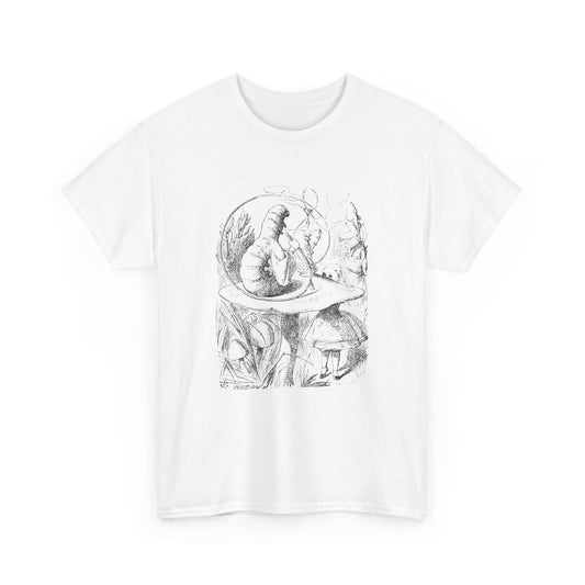 1865 alice's adventures in wonderland illustration by john tennial caterpillar tshirt