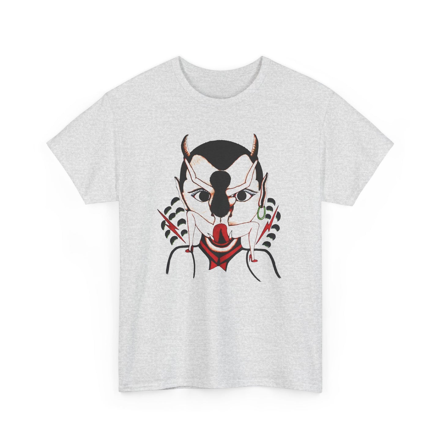 mid century untitled (devil and consort) rosie camanga illustration edit tshirt