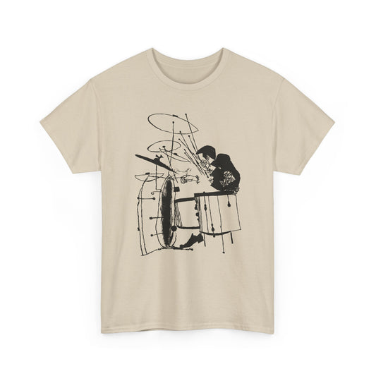 vintage illustration of the drummer buddy rich reproduction tshirt