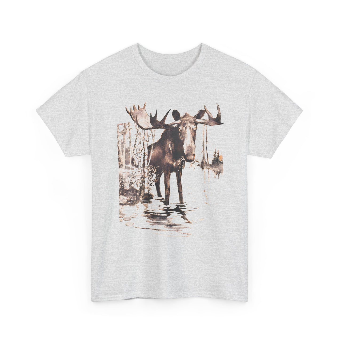 1908 outdoor life magazine cover with moose illustration custom edit tshirt