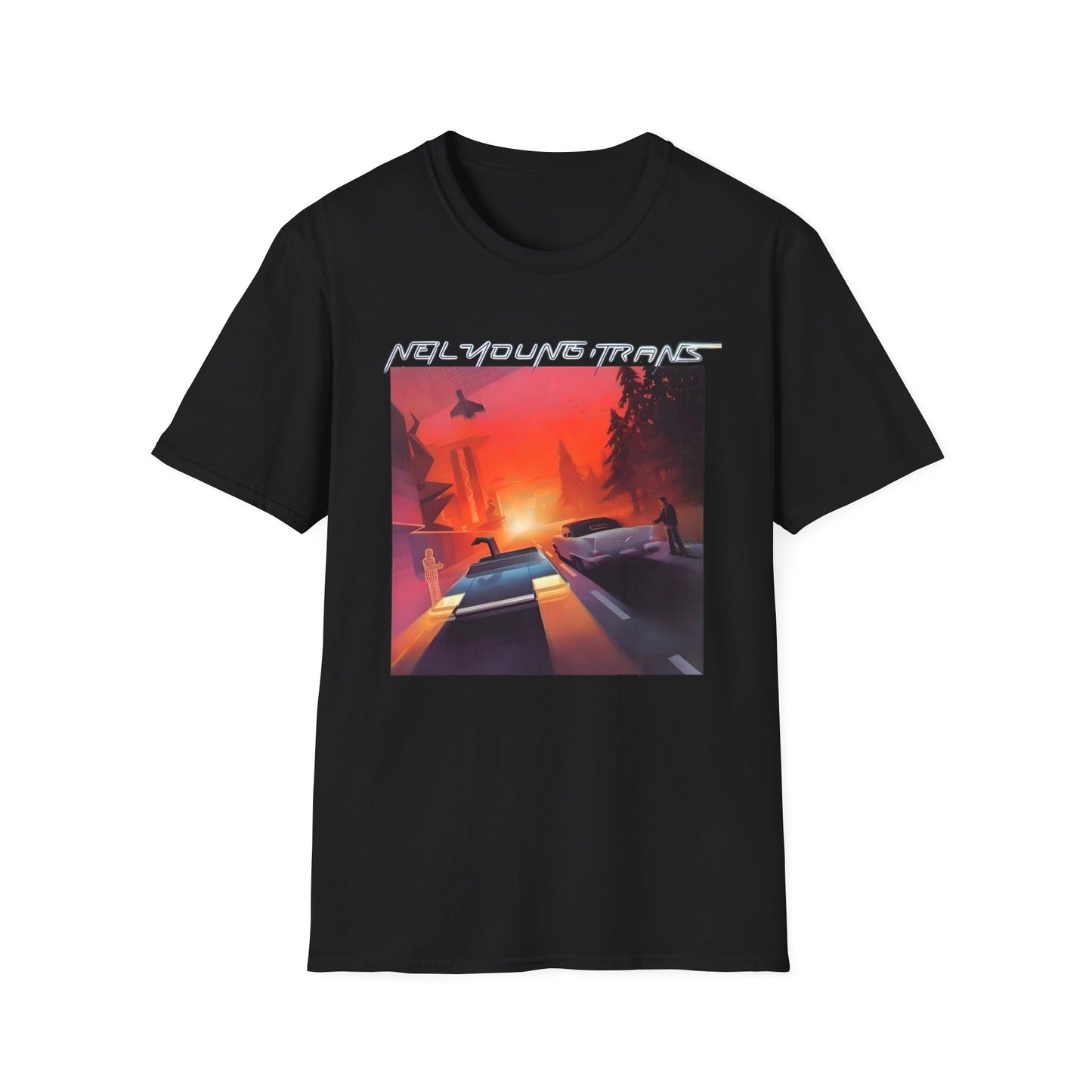 neil young 1983 trans album cover tshirt