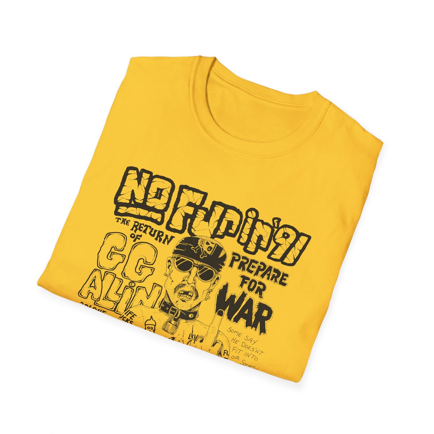 no fun in '91 gg allin show poster tshirt