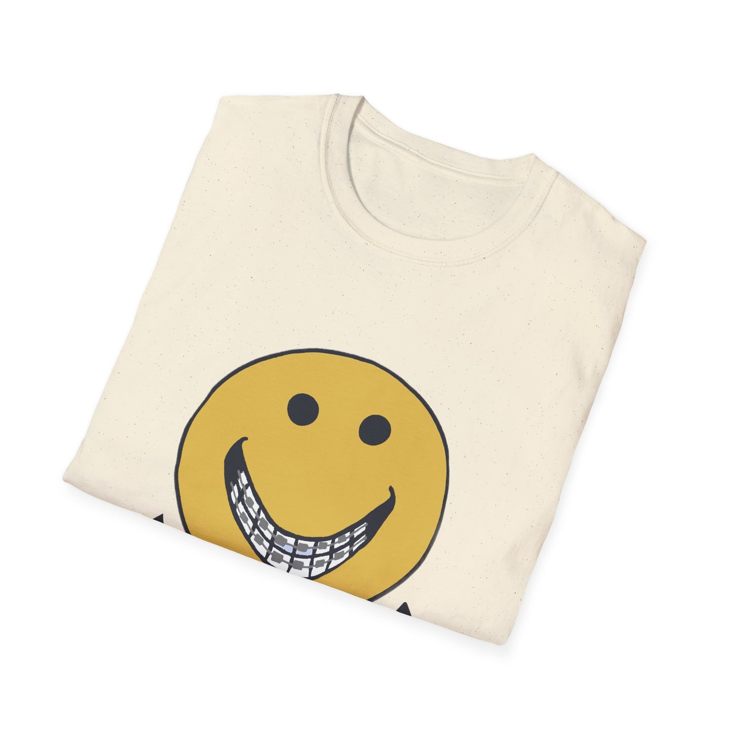 vintage "tin grins are in" 1970s design tshirt