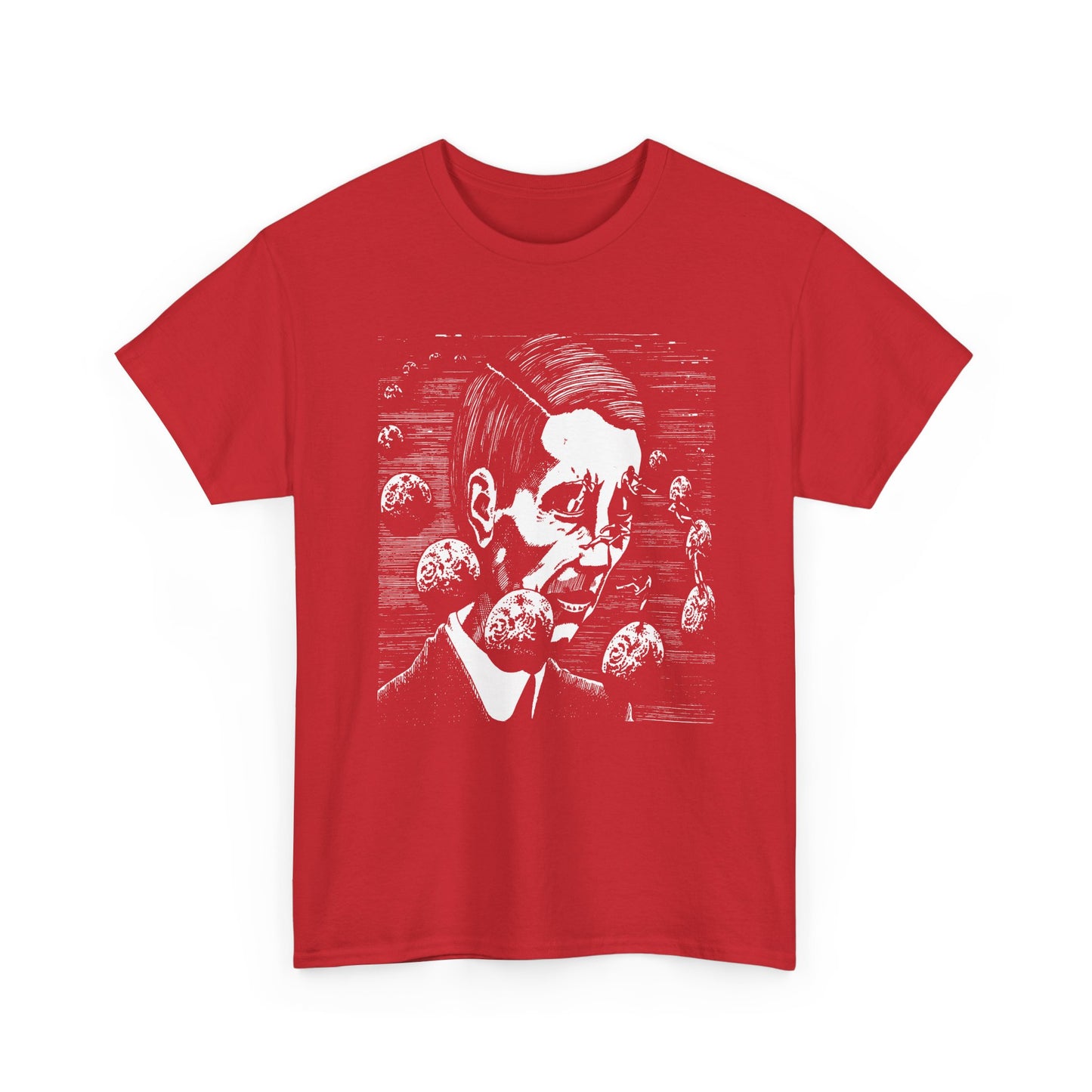 unknown sci fi illustration used in 1980 show poster for joy division reproduction tshirt