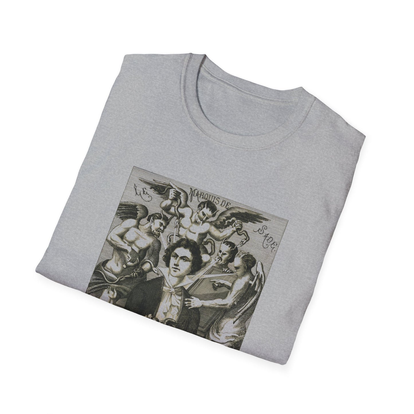 late 1800s le marquis de sade engraving by h. biberstein tshirt
