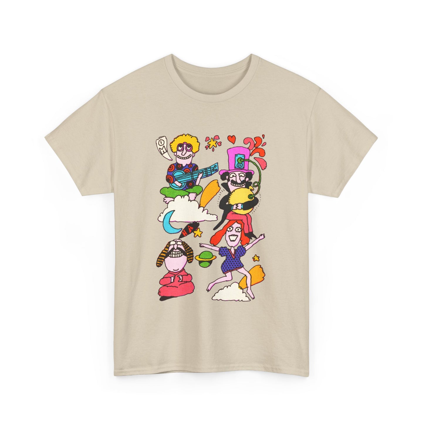 1971 psychedelic mother goose illustration reproduction tshirt