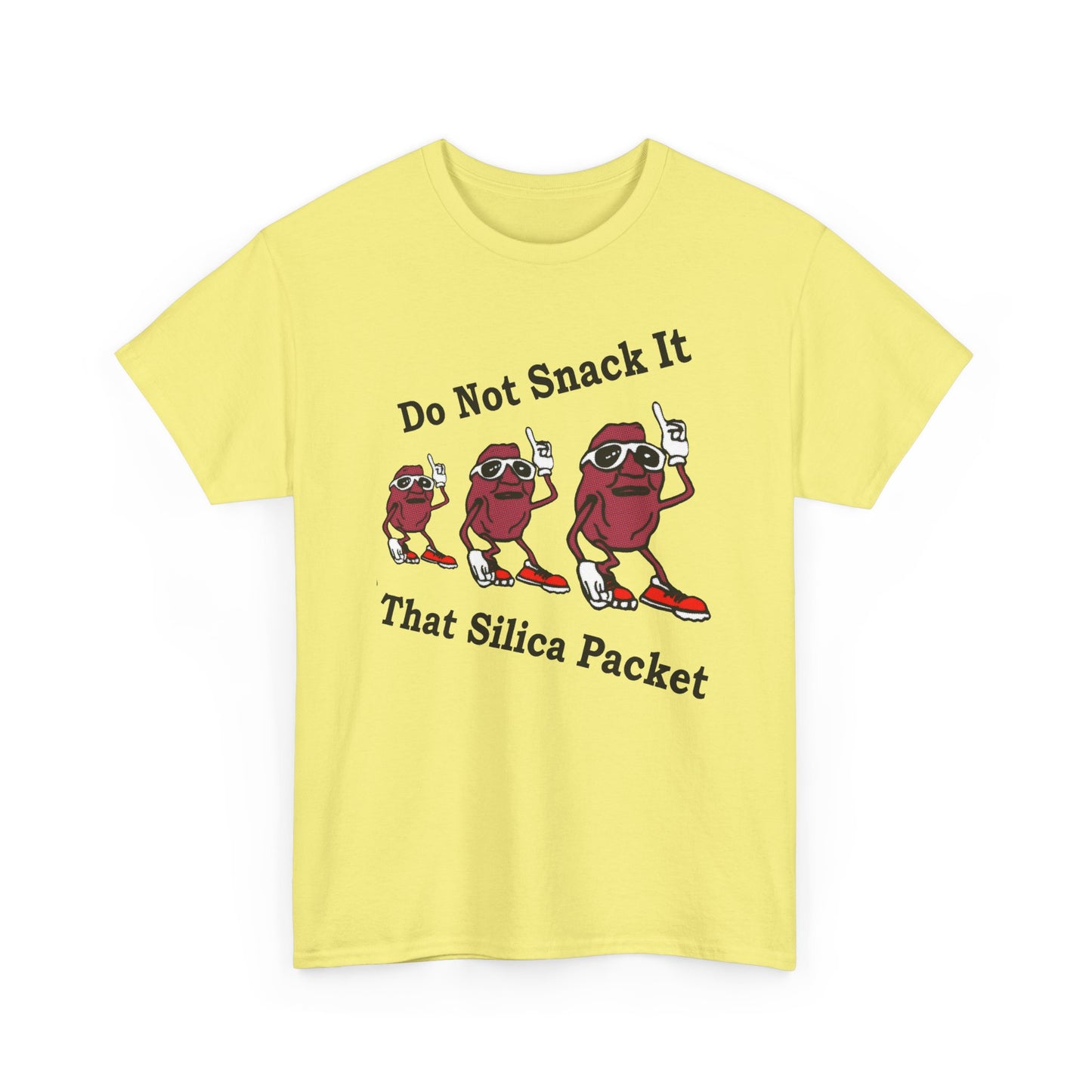 vintage california raisins silica gel packet warning reproduction tshirt