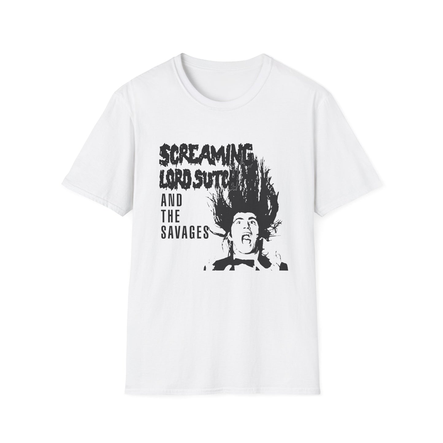 screaming lord sutch and the savages custom rock and roll tshirt