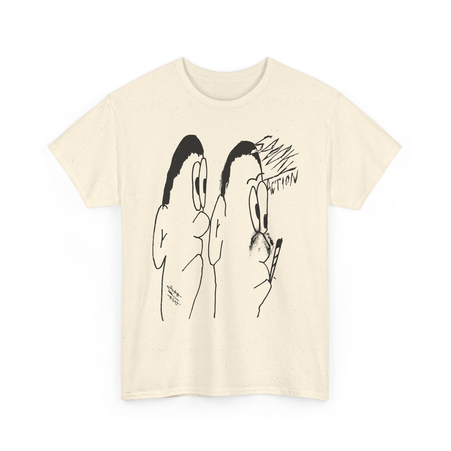 vintage norweigan weird doodle spooky action reproduction tshirt