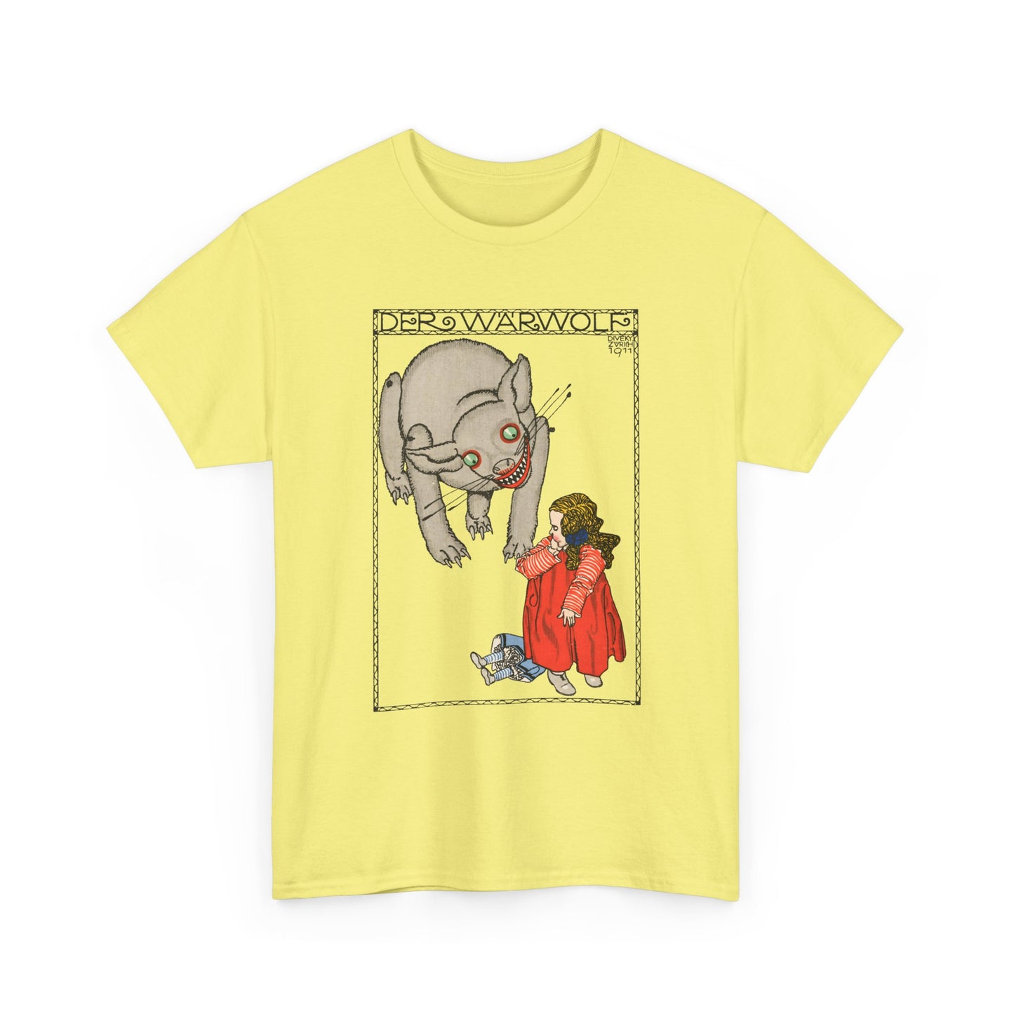 1911 josef von diveky the werewolf (der warwolf) color lithograph reproduction tshirt