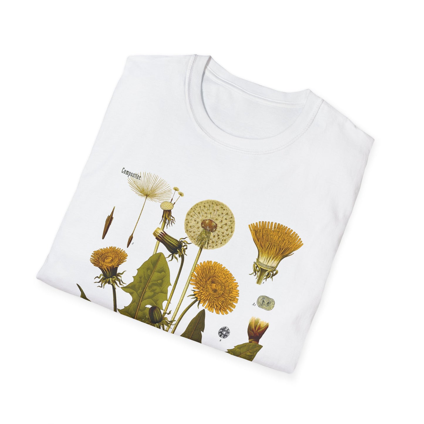 1887 botanical print from kohler's plants taraxacum officinale, the common dandelion tshirt