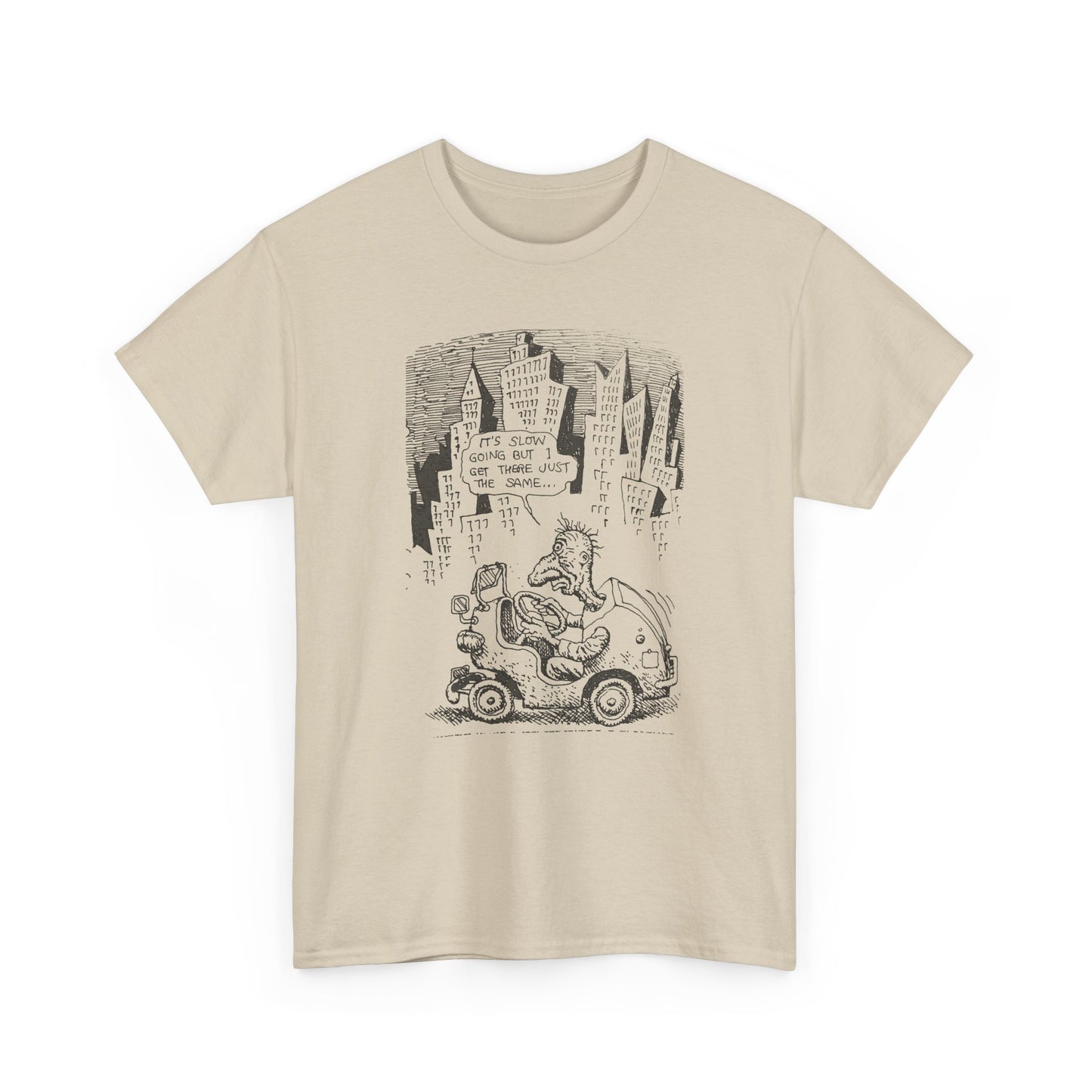 r. crumb slow going illustration tshirt