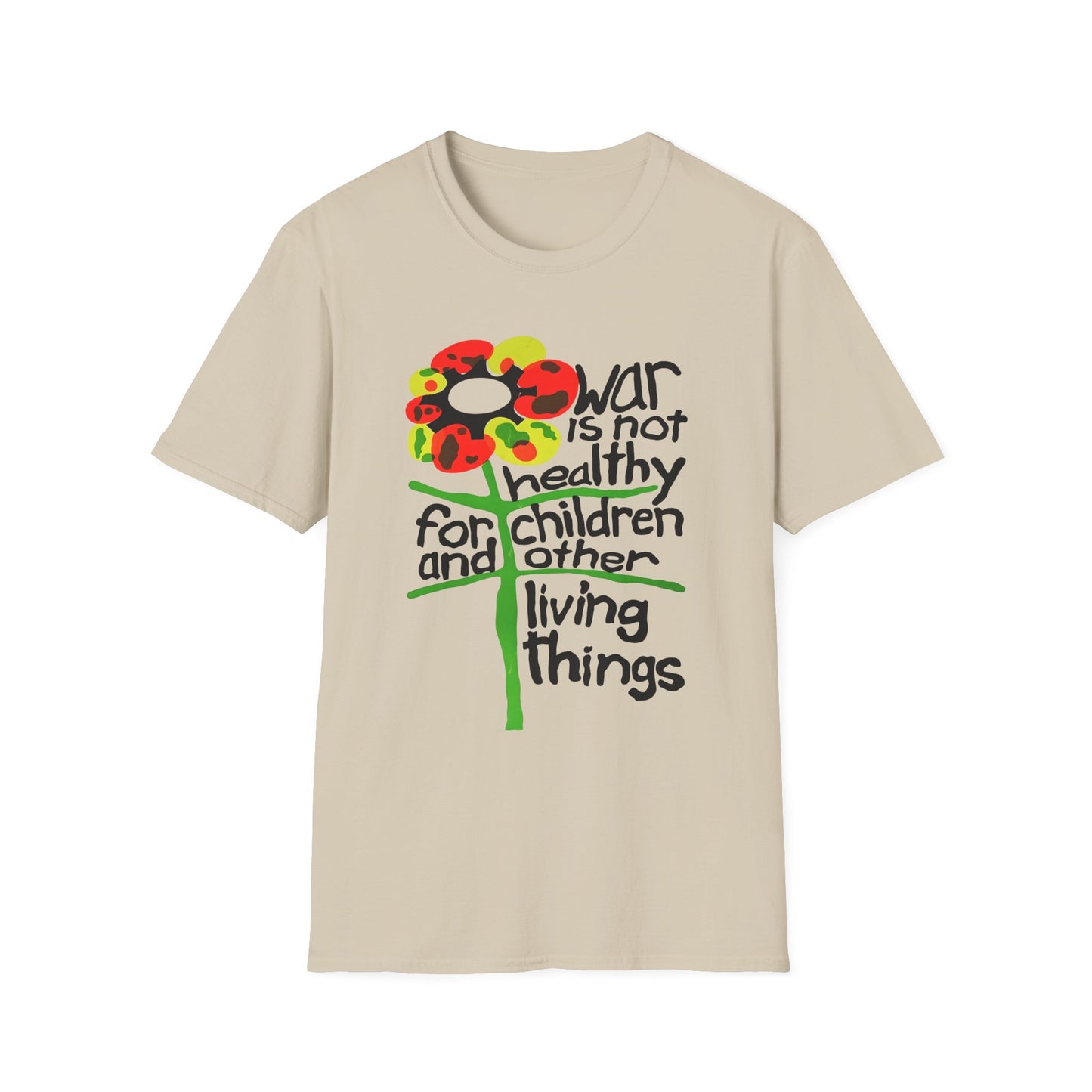 war is not healthy for children and other living things 1970s vietnam anti war poster tshirt