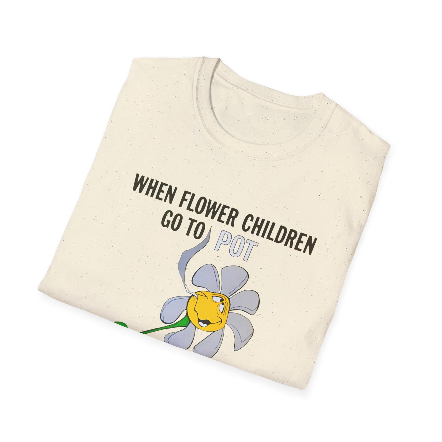 1960s/70s anti drug poster when flower children go to pot, they become blooming idiots? by smartset smarteen s.o.s tshirt