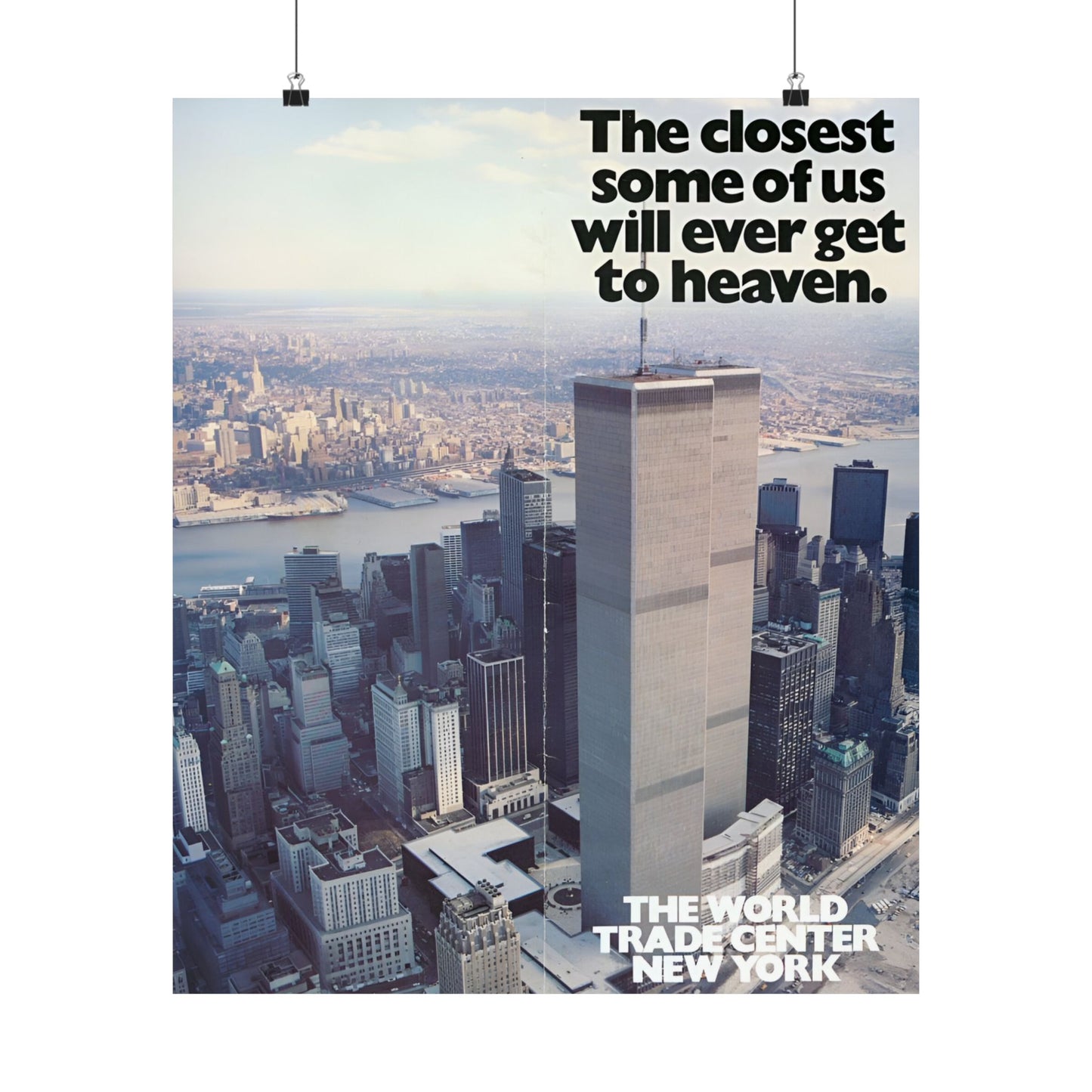 world trade center vintage 1980 pamphlet reproduction matte vertical poster