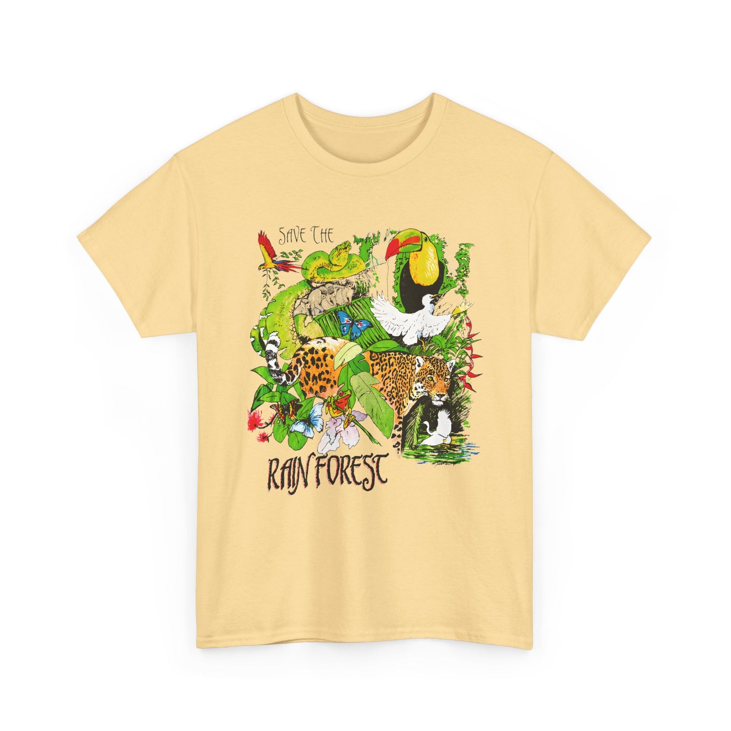 1993 vintage save the rainforest reproduction tshirt