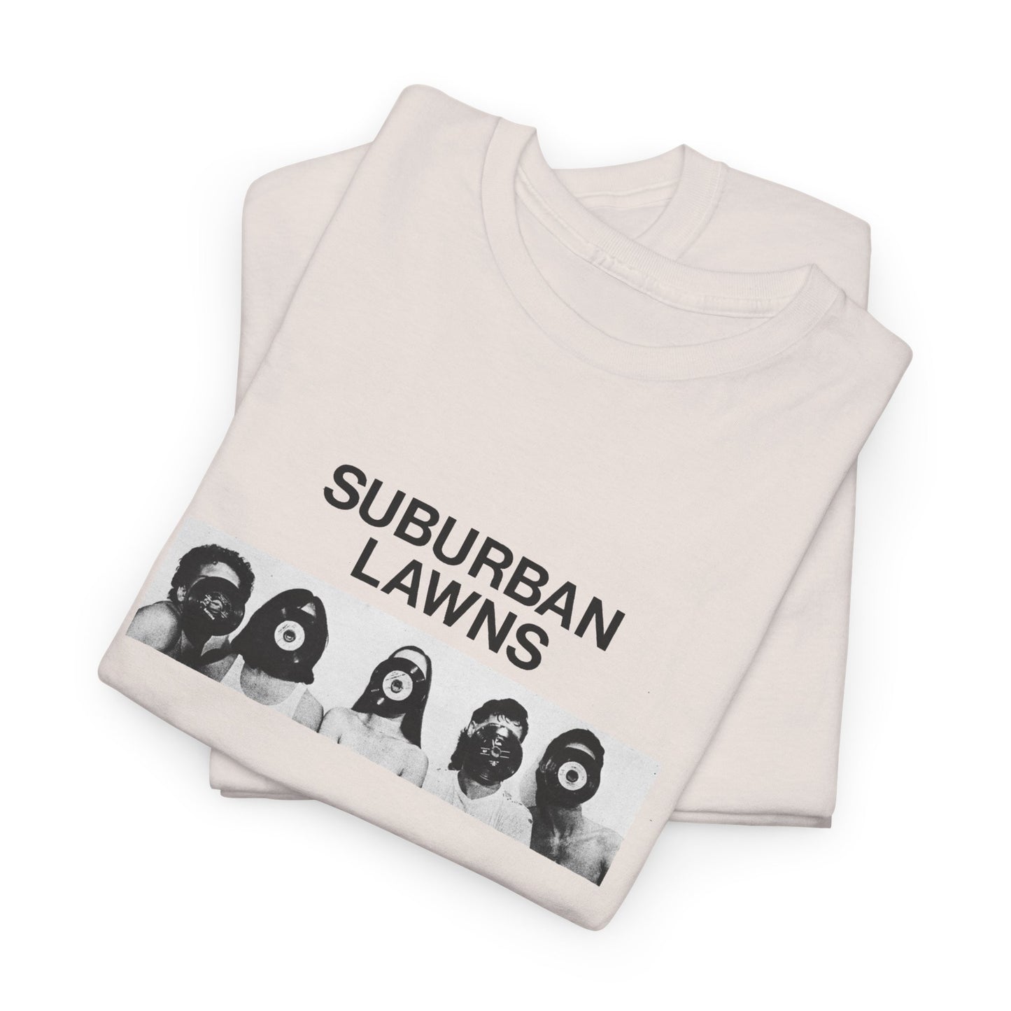 1970s california punk band suburban lawns photo tshirt