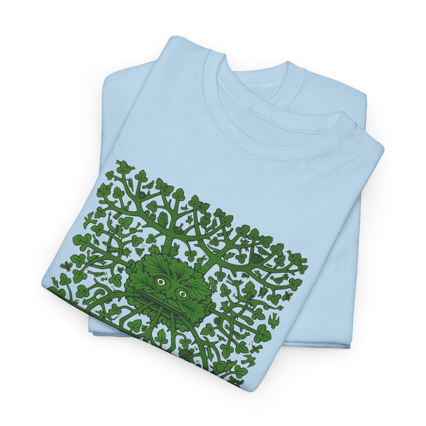 unknown date the green man by fritz eichenberg wood engraving reproduction tshirt