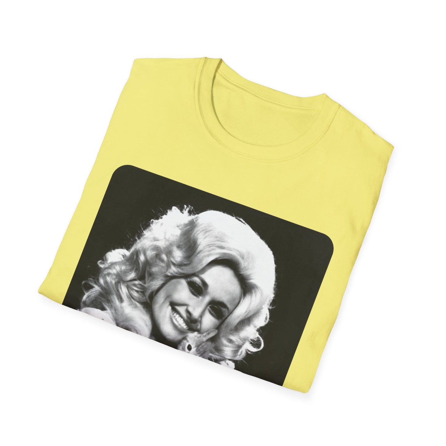 dolly parton and a kitten tshirt