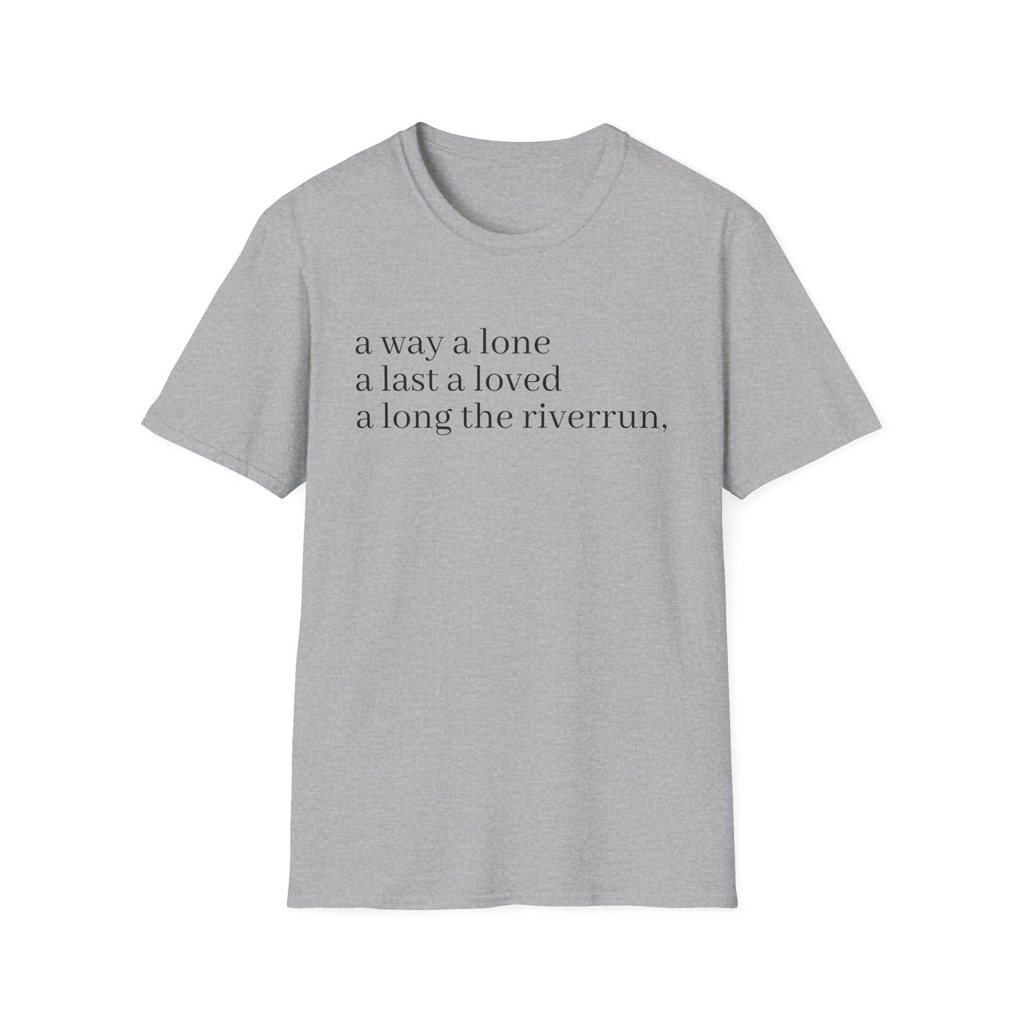 james joyce finnegans wake last lines going into first line tshirt