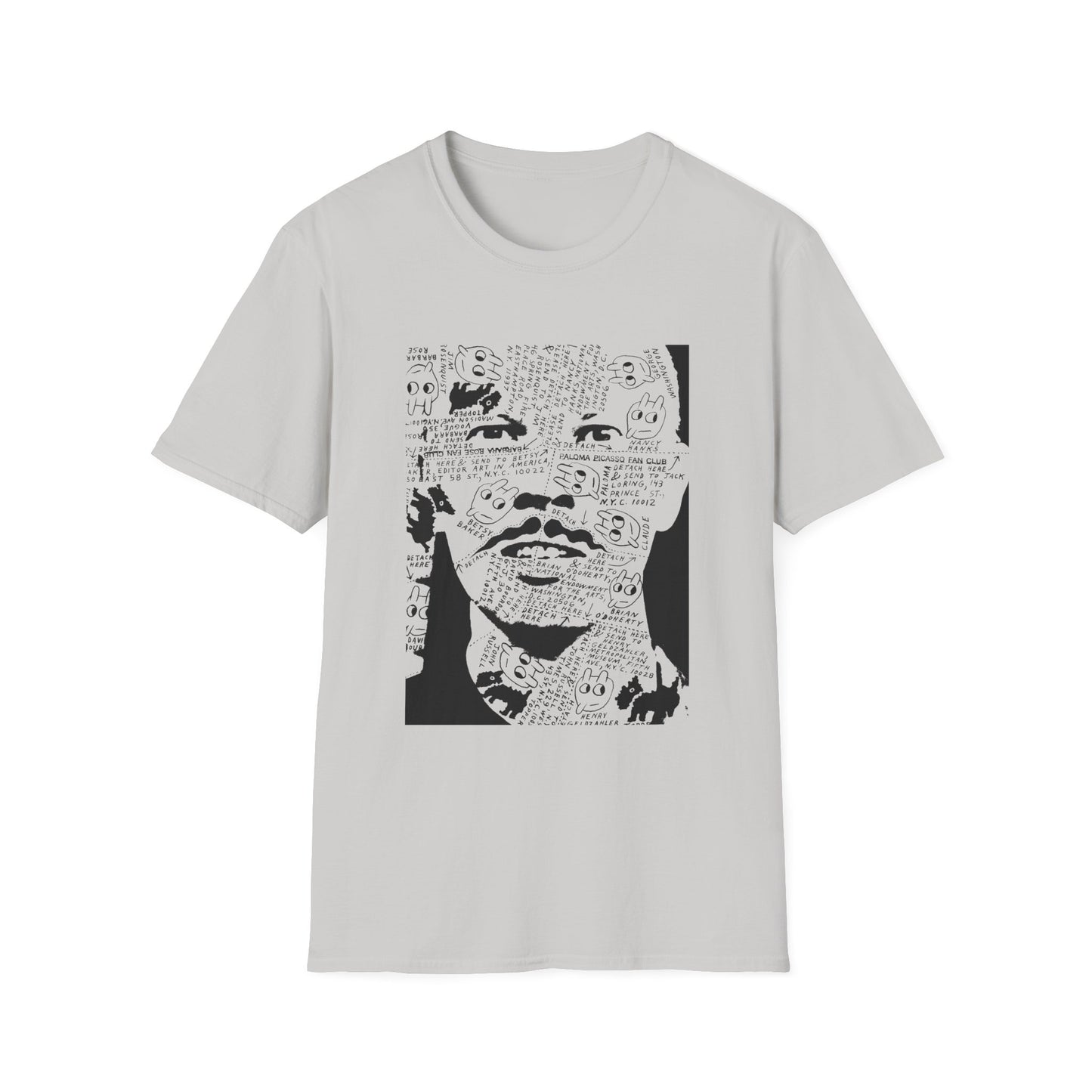 ray johnson's face tshirt
