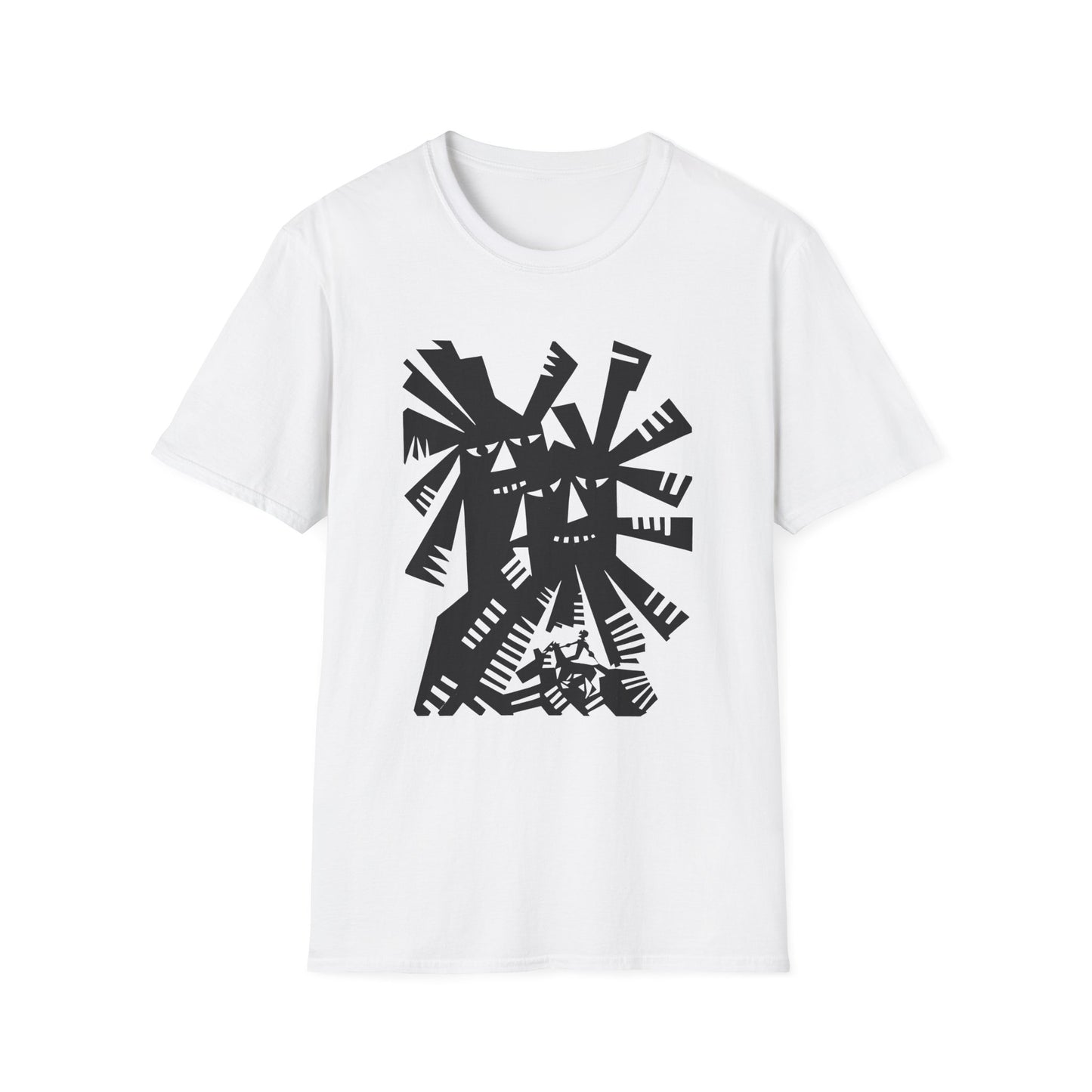1966 don quixote windmill illustration by tadeusz michaluk tshirt