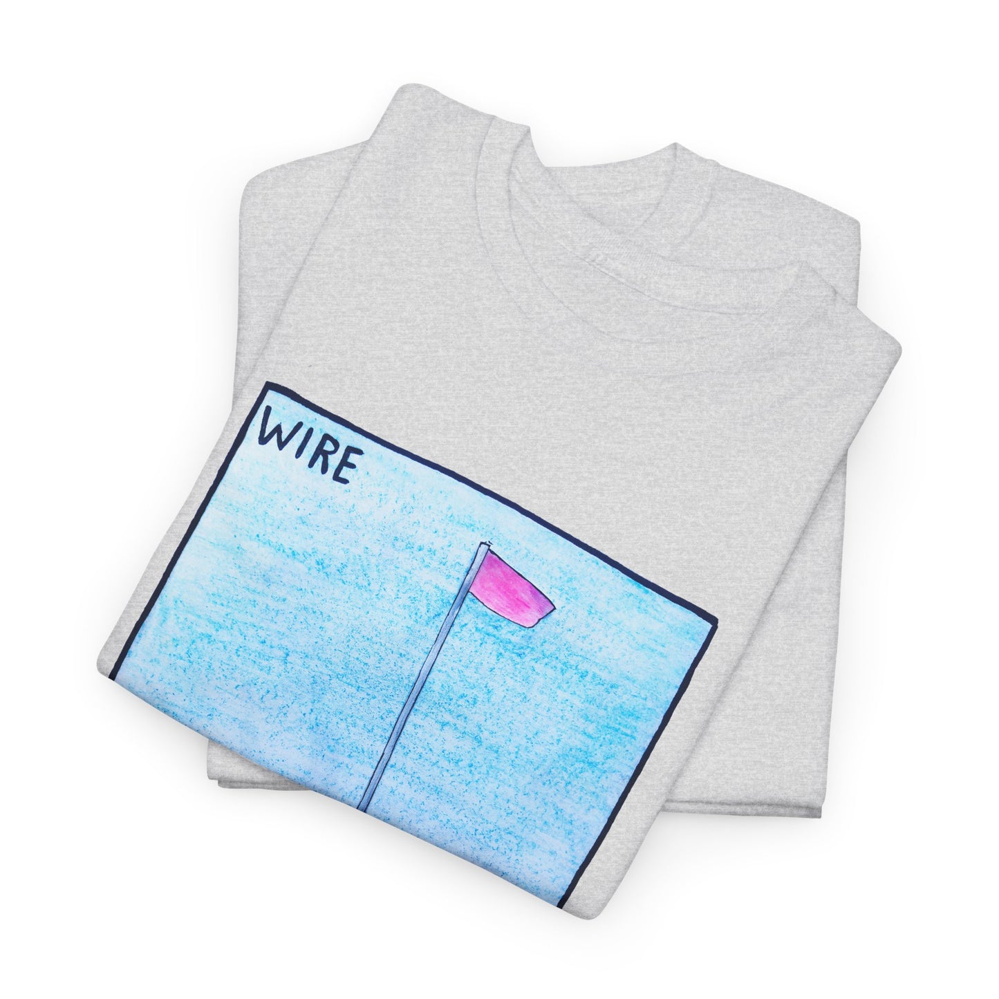 wire 1977 pink flag album cover homemade fan art tshirt