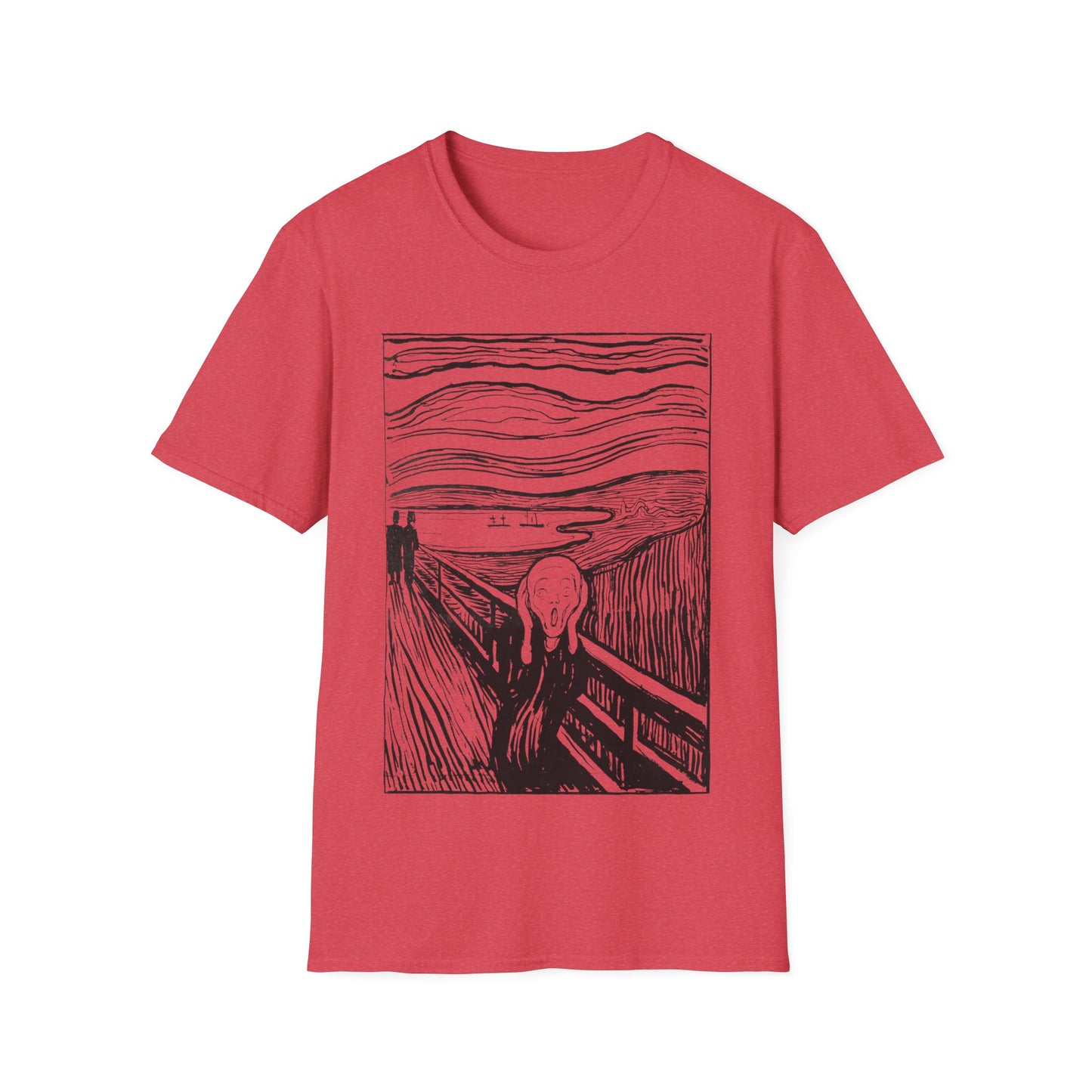 1895 lithography print of the scream by edvard munch tshirt