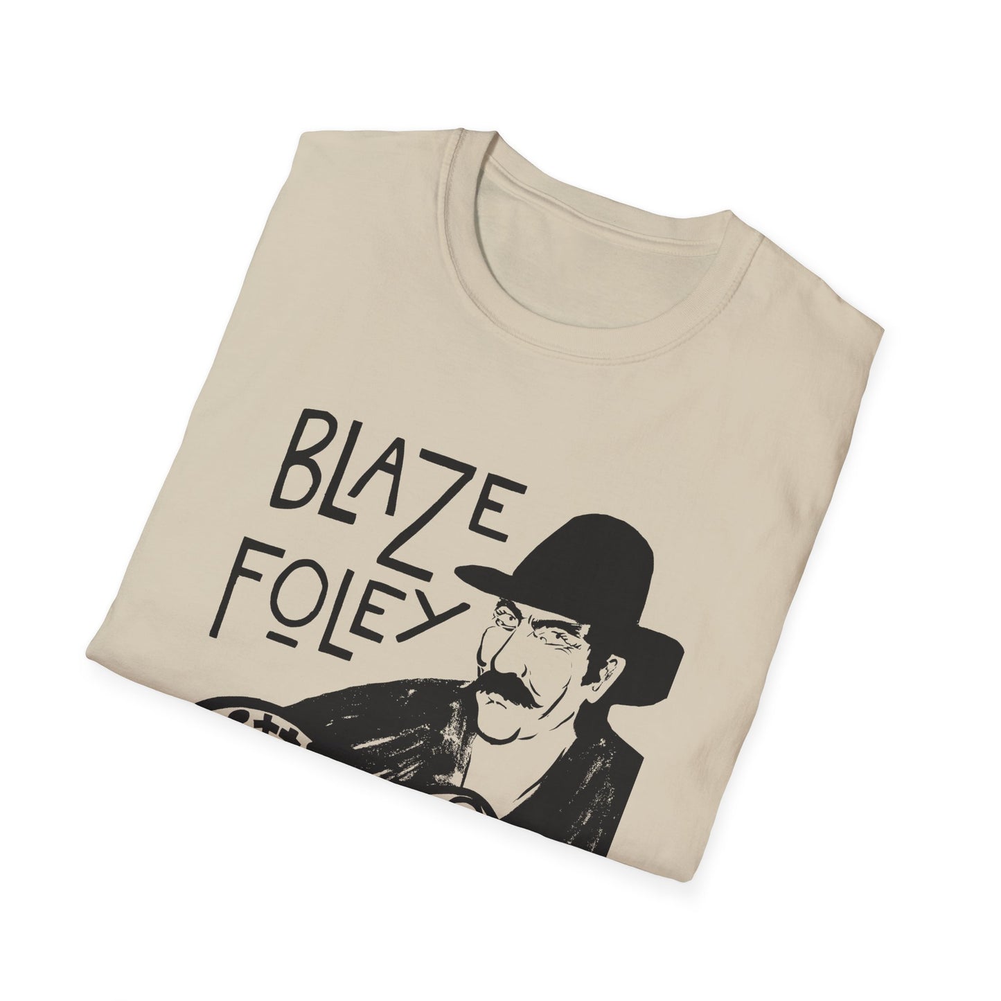 blaze foley sittin' by the road black stencil fan art tshirt