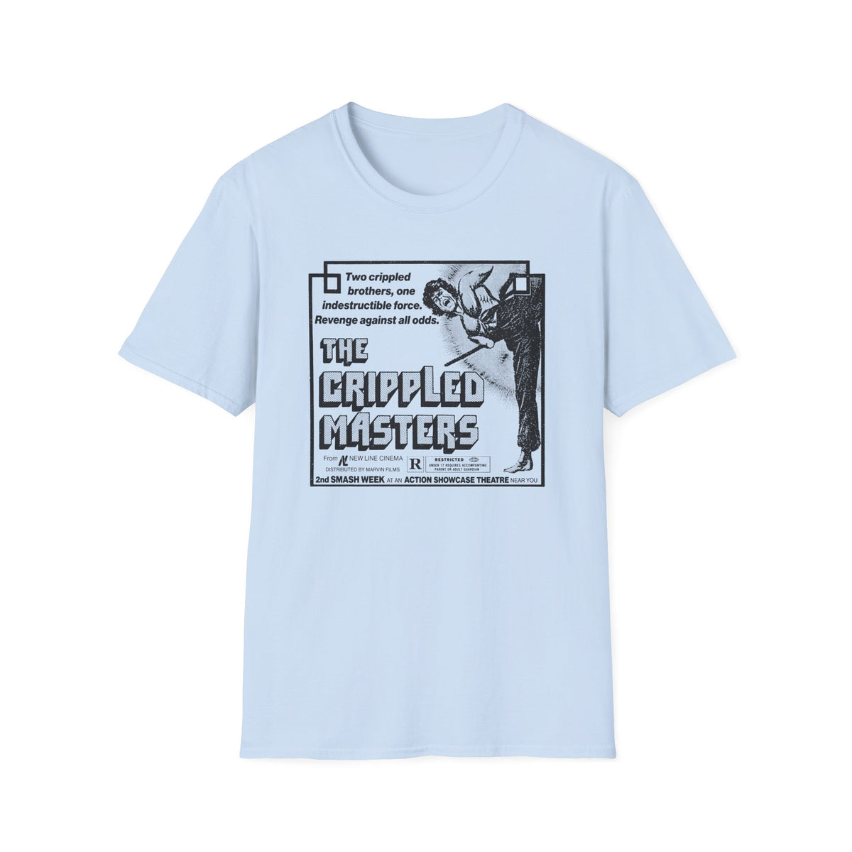 1979 hong kong martial arts film the crippled masters newspaper advertisement tshirt