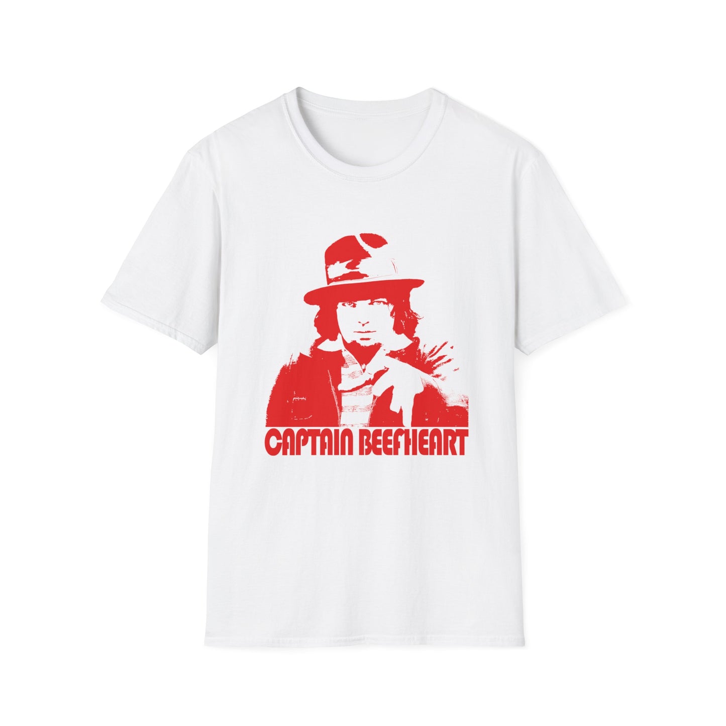 captain beefheart without the trout mask red stencil tshirt