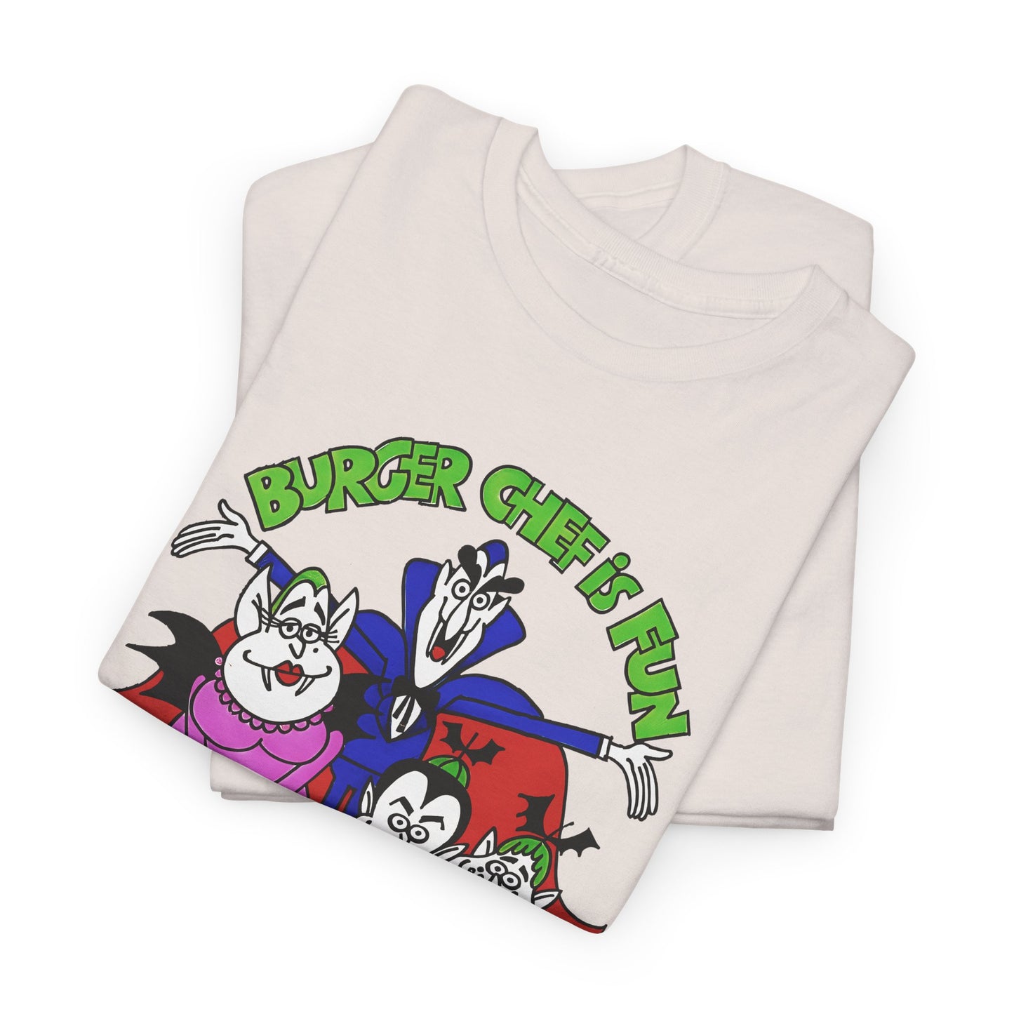 1970s burger chef is fun for the whole fangmily reproduction tshirt