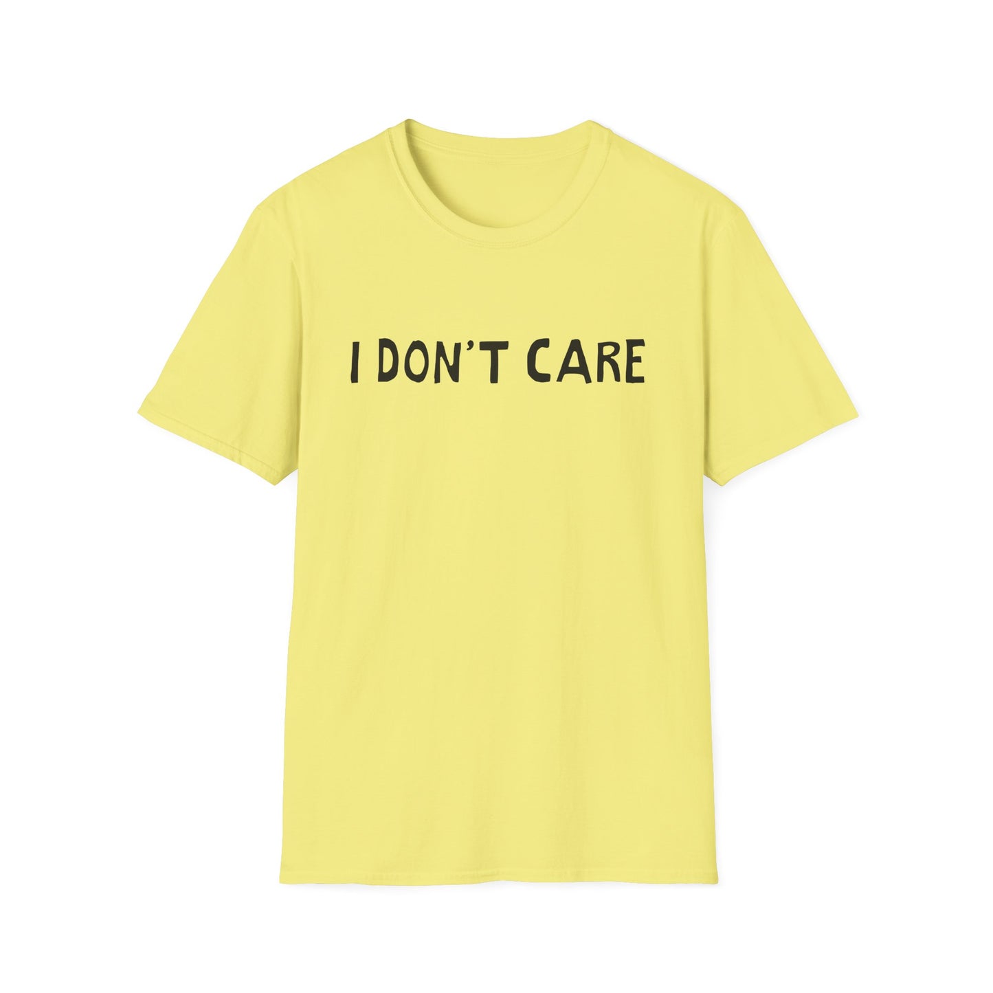 i don't care hand drawn font tshirt