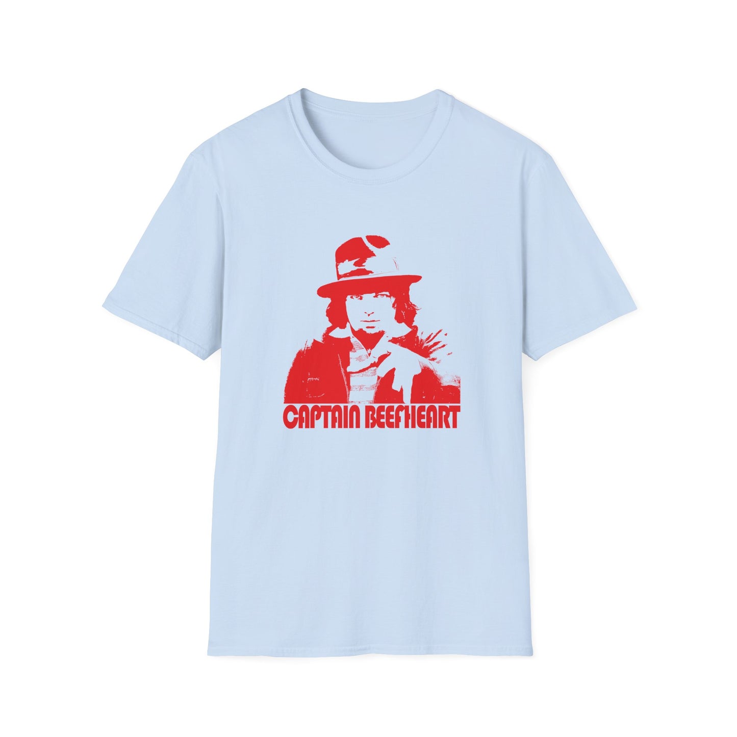 captain beefheart without the trout mask red stencil tshirt