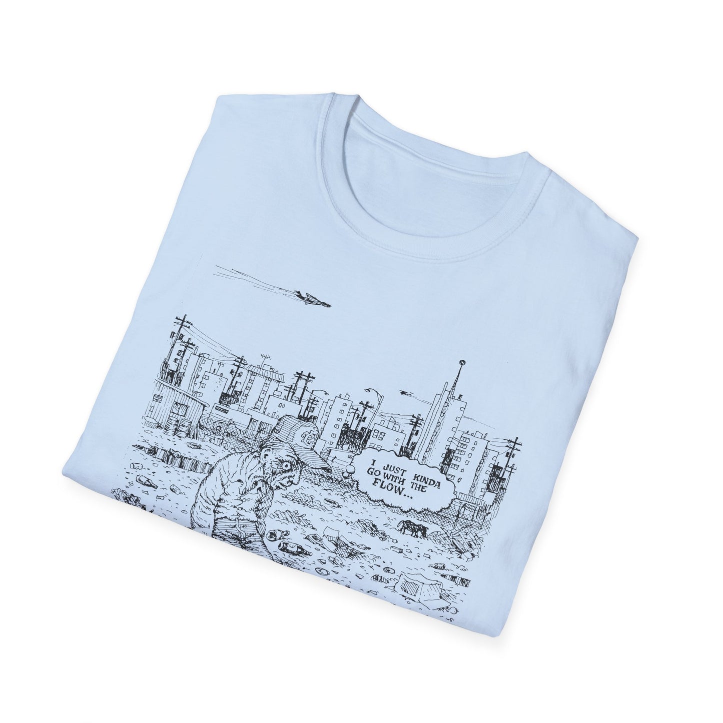 r. crumb i just kinda go with the flow 2 tshirt