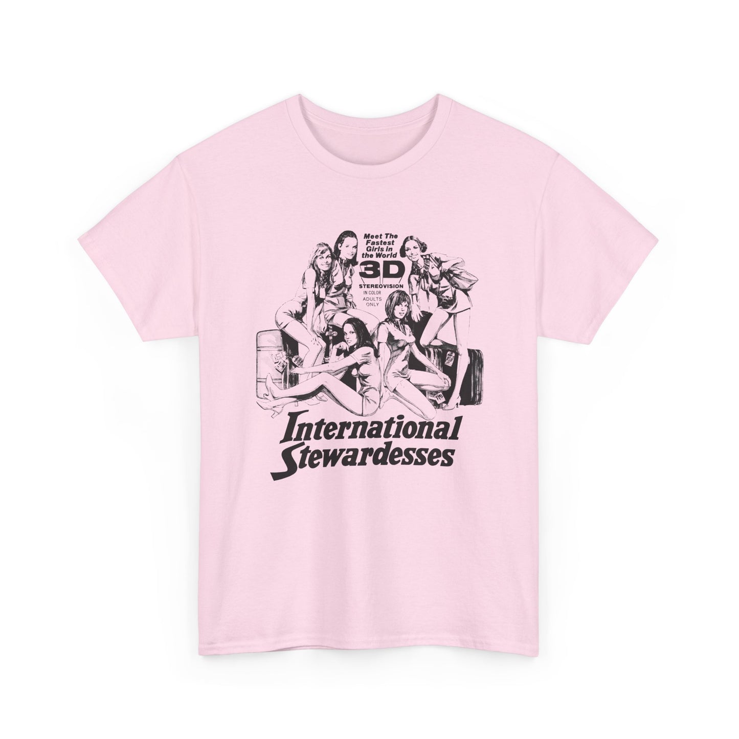 international stewardesses 1973 sexploitation comedy movie poster tshirt