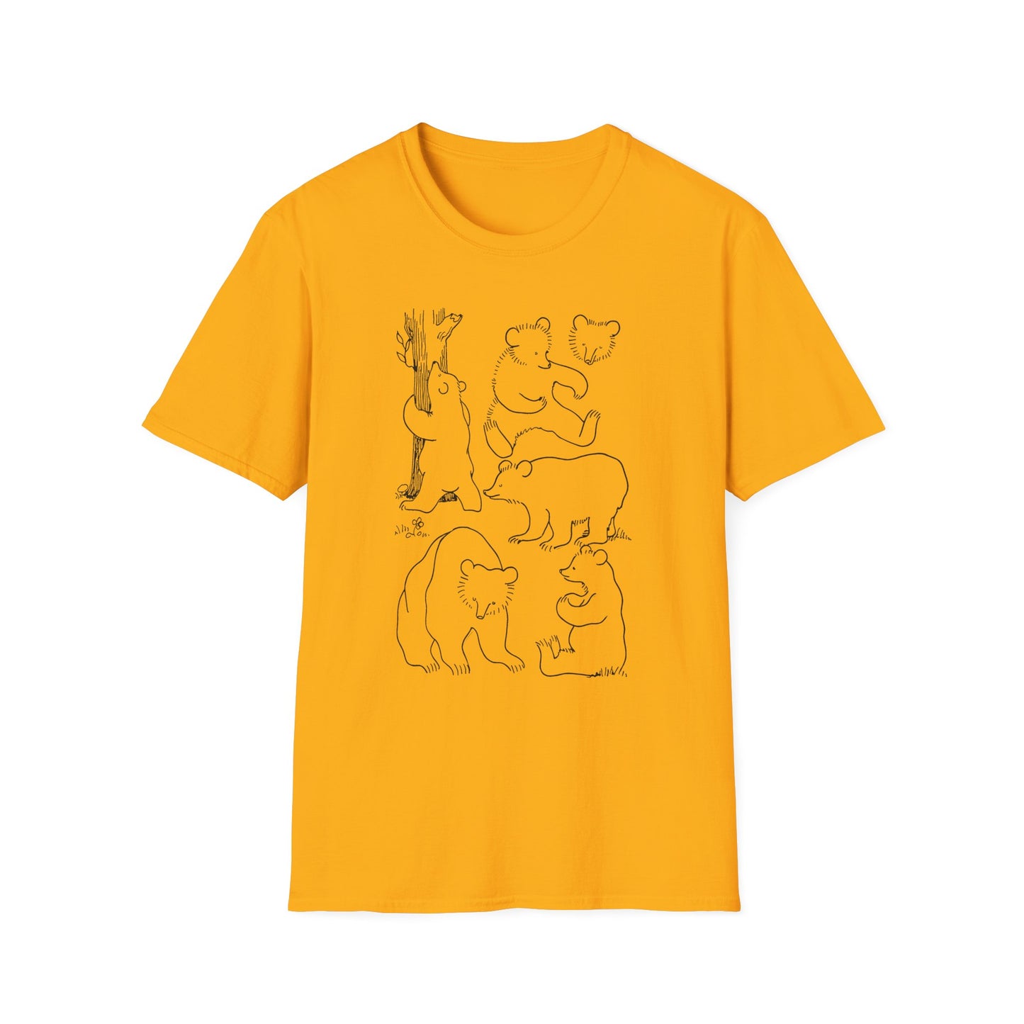 vintage french drawing guide cute bear illustrations reproduction tshirt