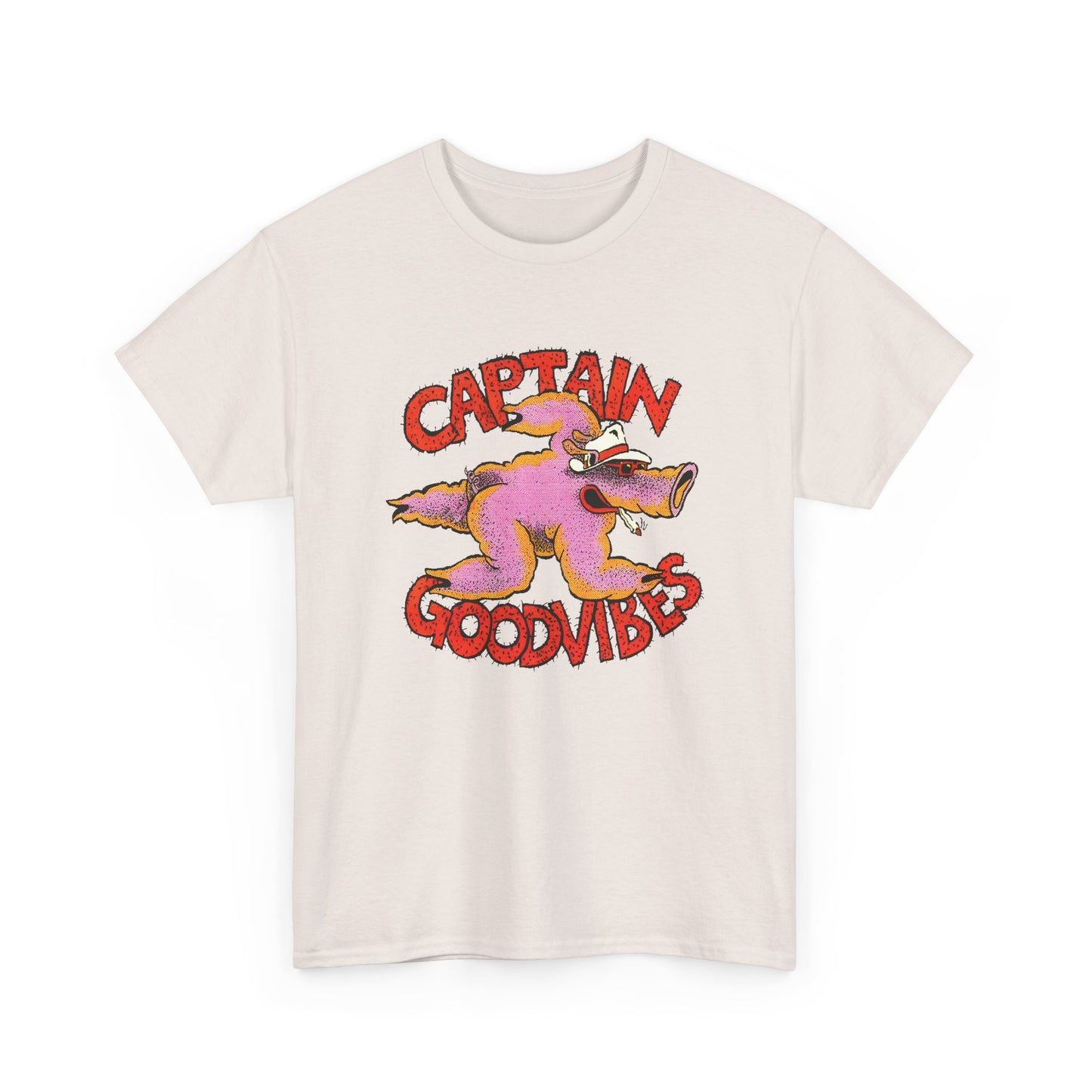 1970s australian surf counter culture illustration by tony edwards captain goodvibes reproduction tshirt