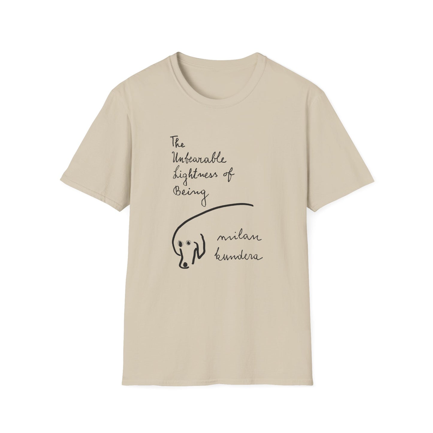 the unbearable lightness of being novel by milan kundera book cover tshirt