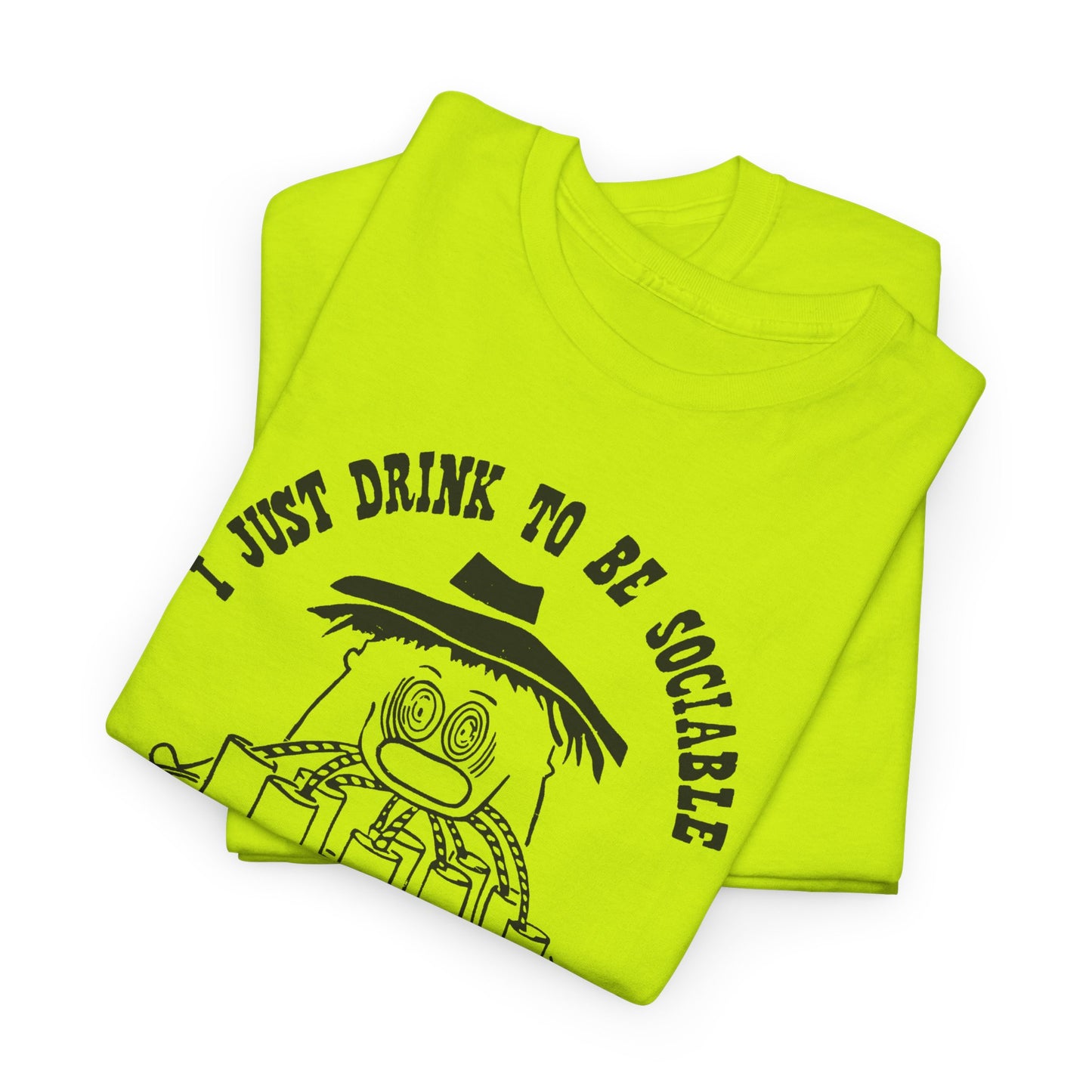 vintage i just drink to be sociable reproduction tshirt